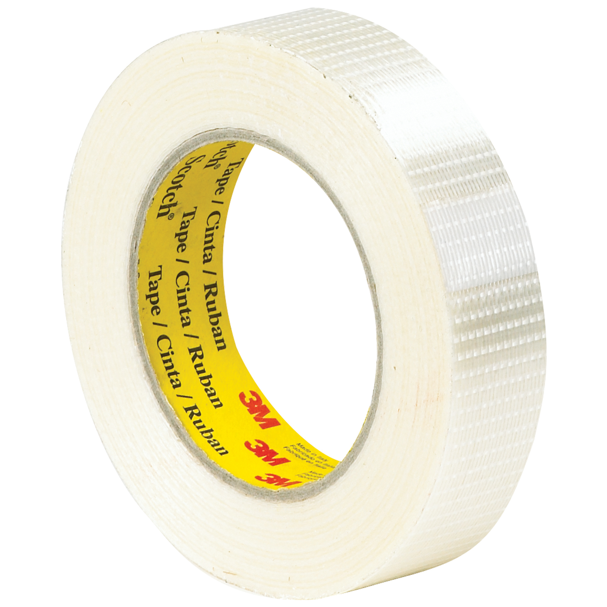 3M™ 8959 Bi-Directional Strapping Tape, 5.7 Mil, 1" x 55 yds., Clear, 6/Case