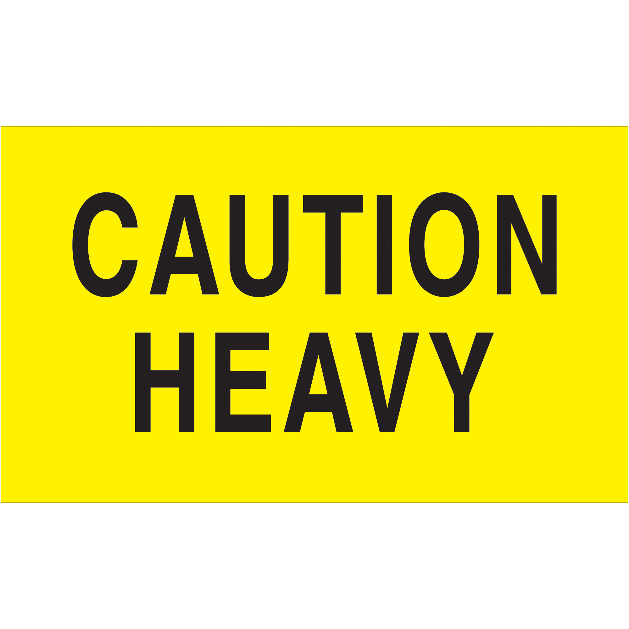 Tape Logic® Labels, "Caution - Heavy", 3" x 5", Fluorescent Yellow, 500/Roll