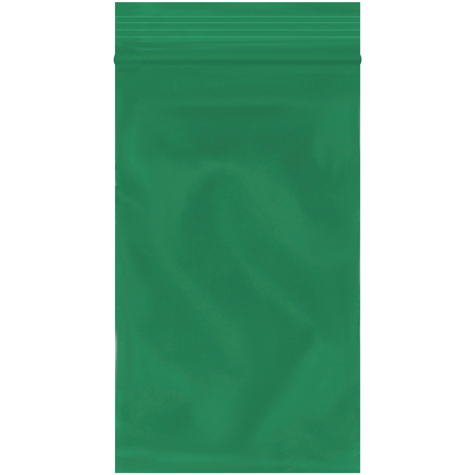 Reclosable Poly Bags, 2 Mil, 3" x 5", Green, 1000/Case