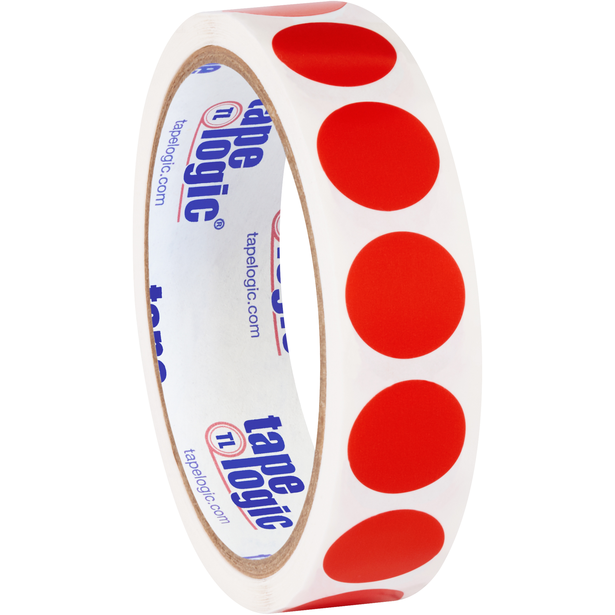 Tape Logic® Inventory Circle Labels, 3/4", Red, 500/Roll