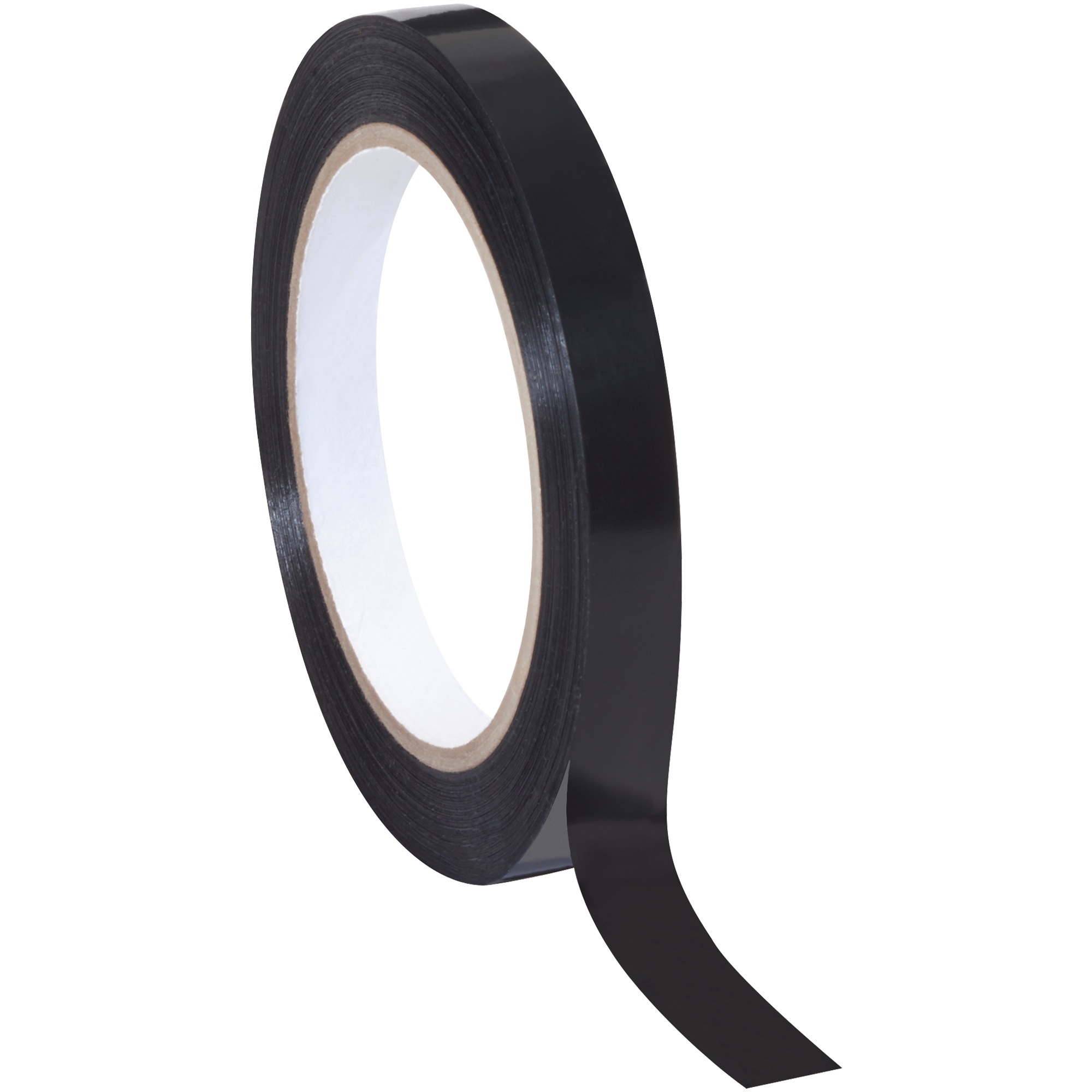 Tape Logic® Poly Strapping Tape, 2.7 Mil, 1/2" x 60 yds, Black, 12/Case