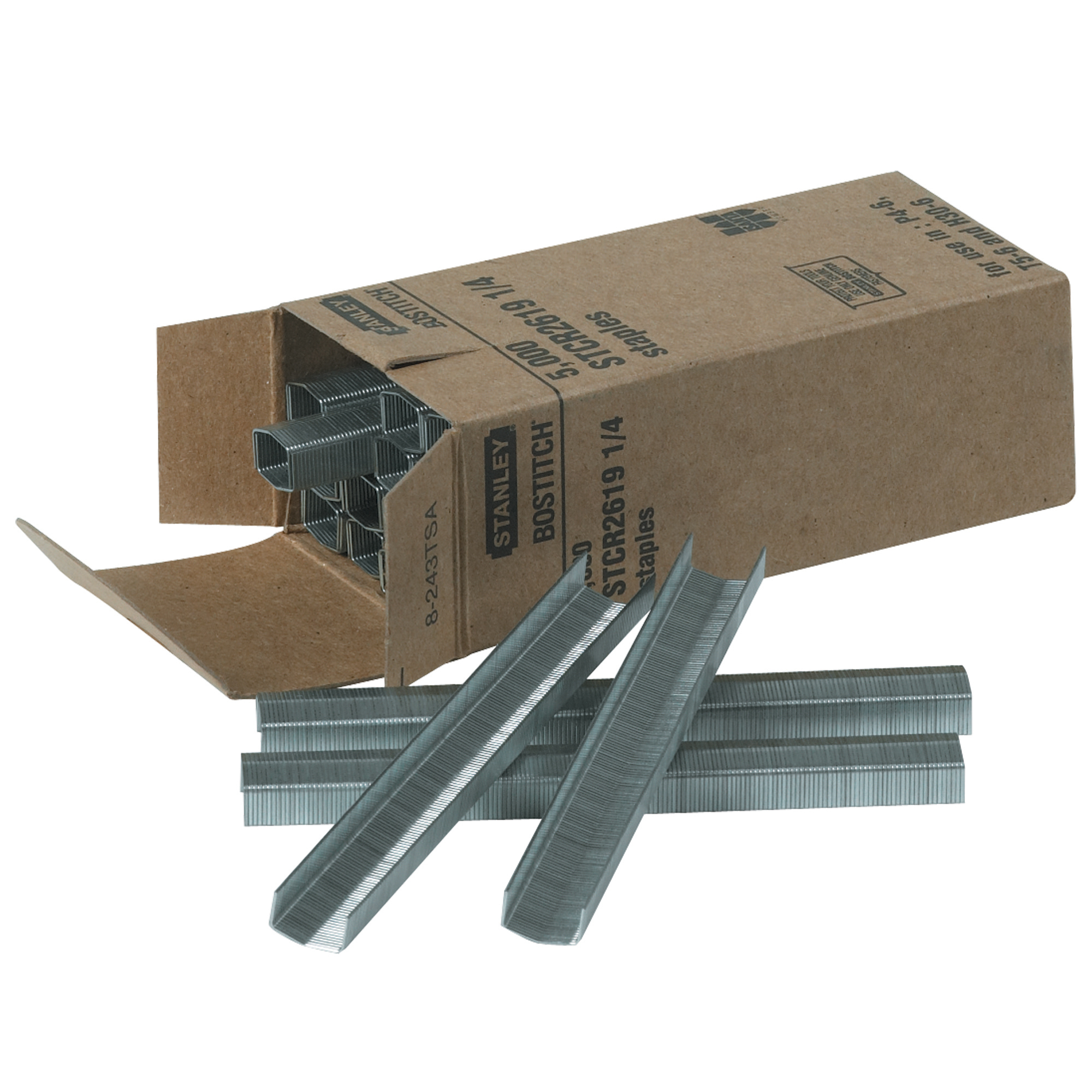 Stapling Hammer Staples, 1/4", Silver, 5000/Case