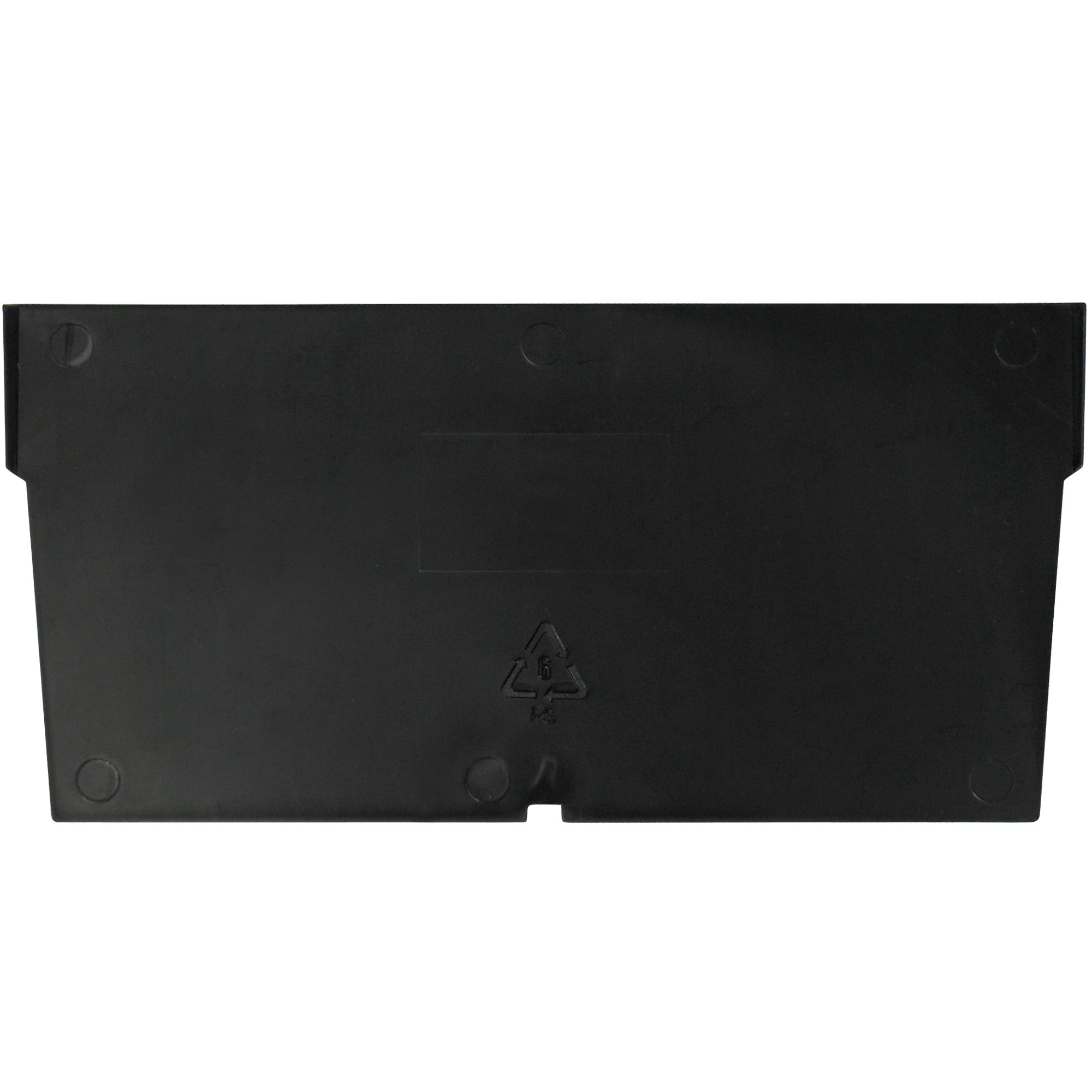 Plastic Shelf Bin Dividers, 5 1/4" x 3", Black, 50/Case