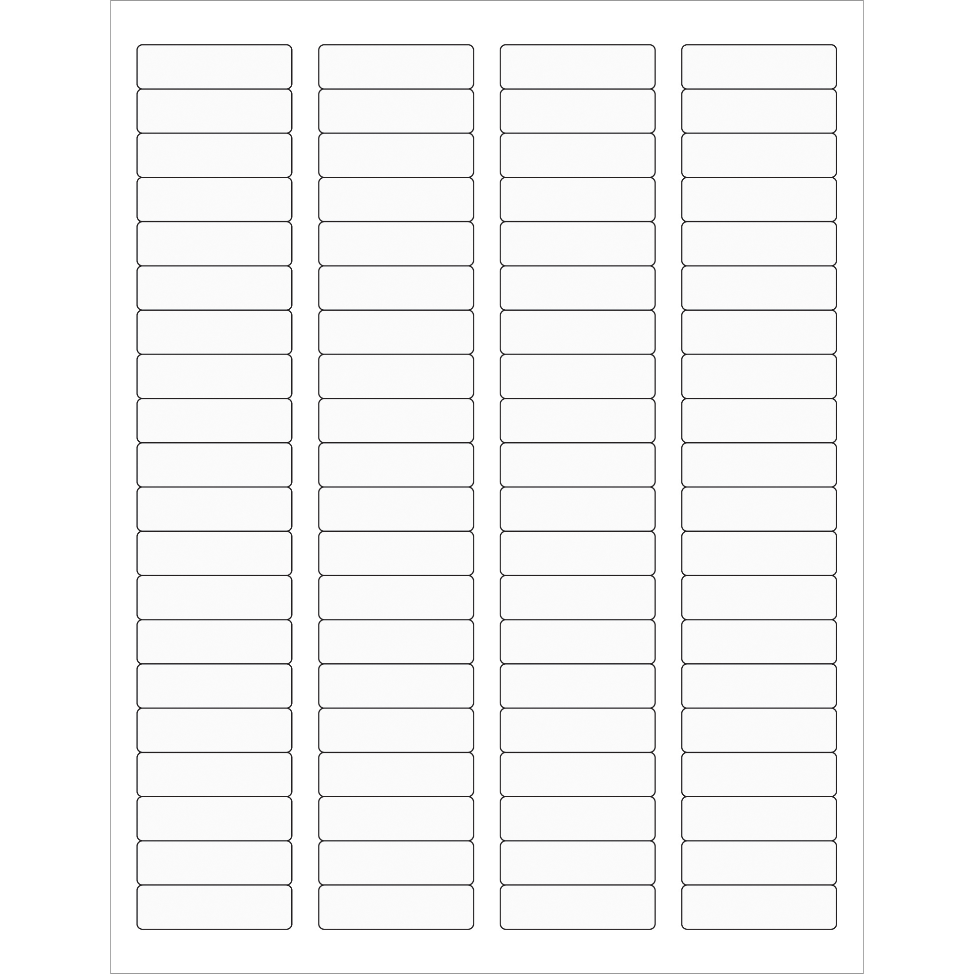 Tape Logic® Rectangle Laser Labels, 1 3/4" x 1/2", Clear, 8000/Case
