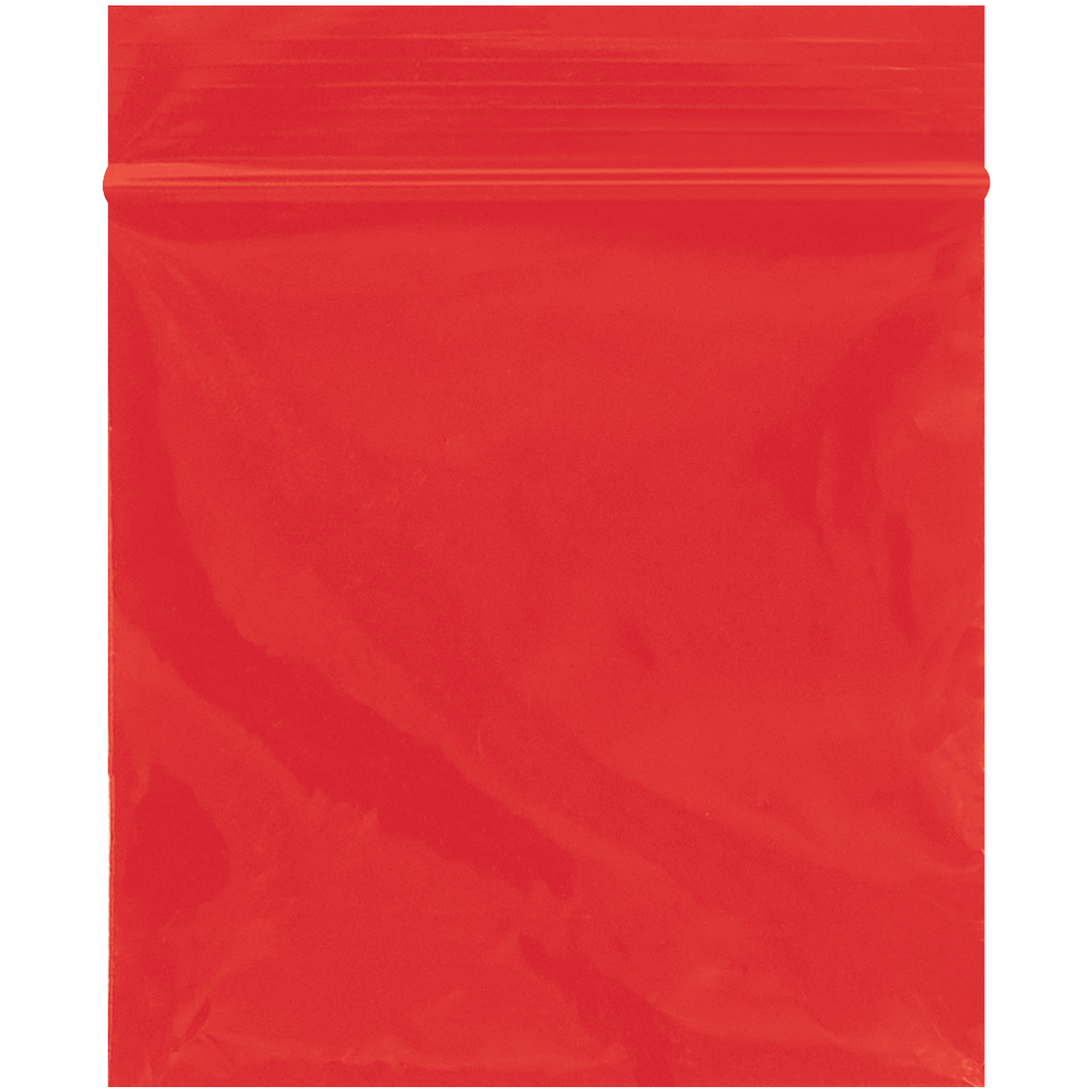 Reclosable 2 Mil Poly Bags, 3" x 3", Red, 1000/Case