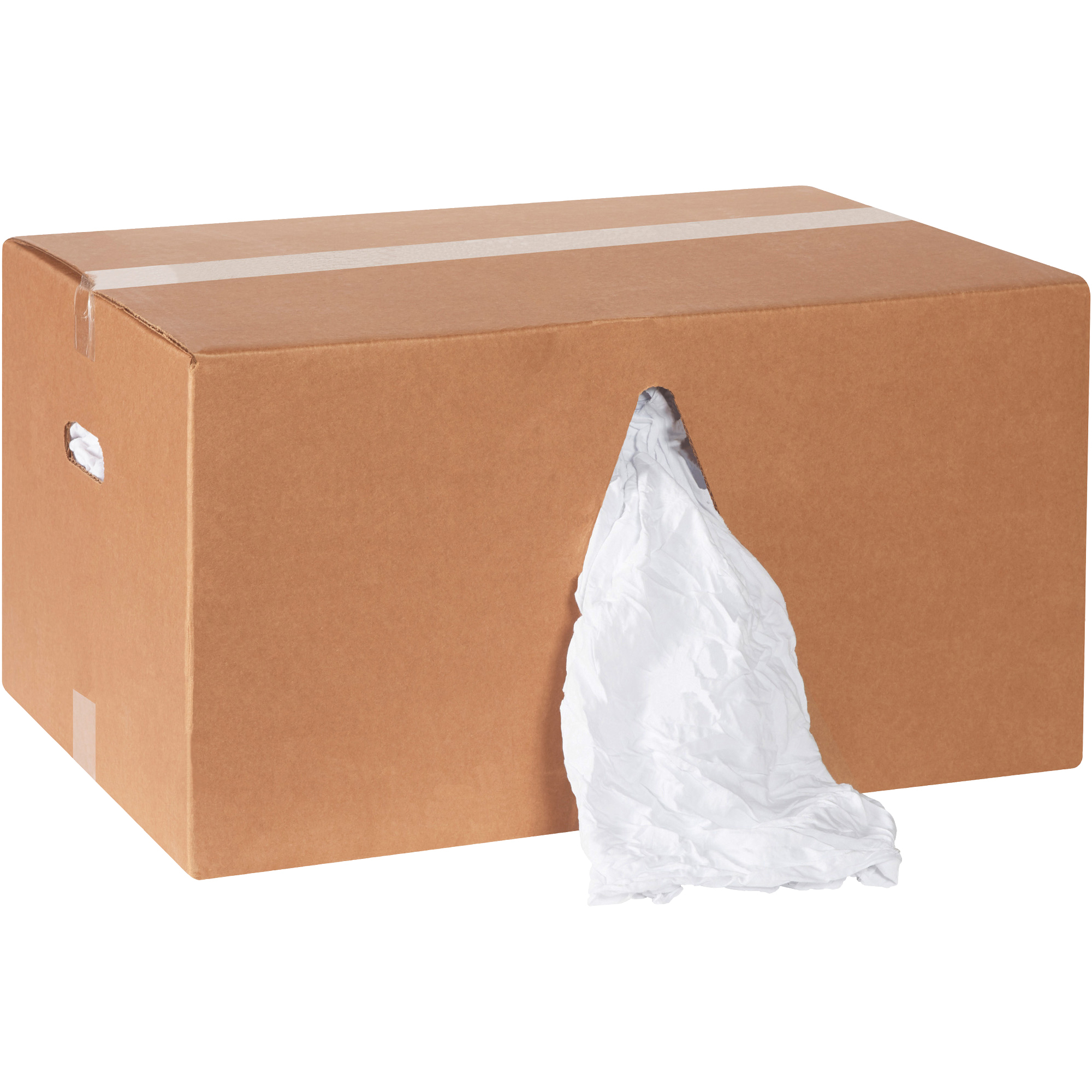 Box of Premium T-Shirt Rags, White, 220/Case, 25 Lbs/Case