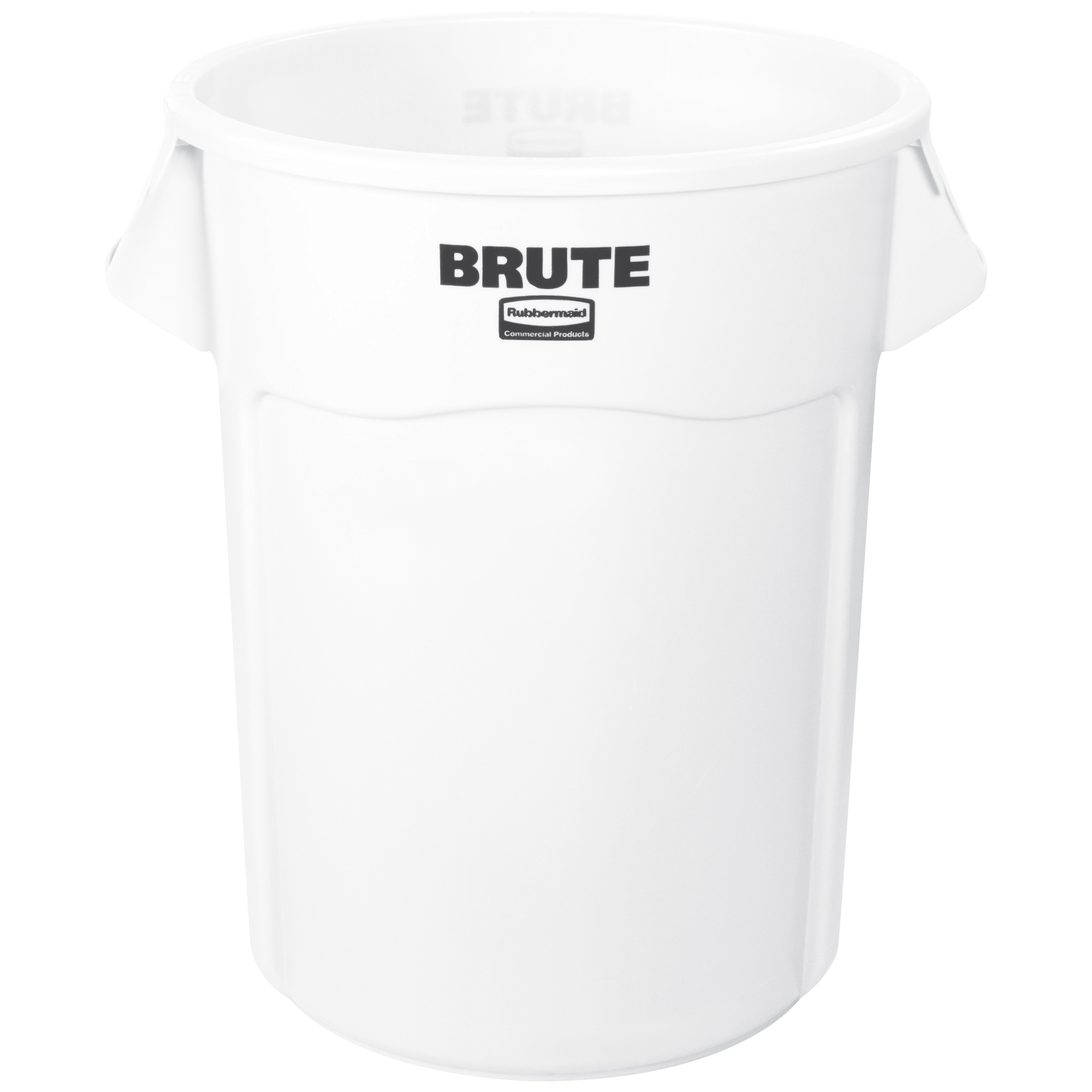 Rubbermaid® Brute® Trash Can, 55 Gallon, 33" x 26", White, 1/Each