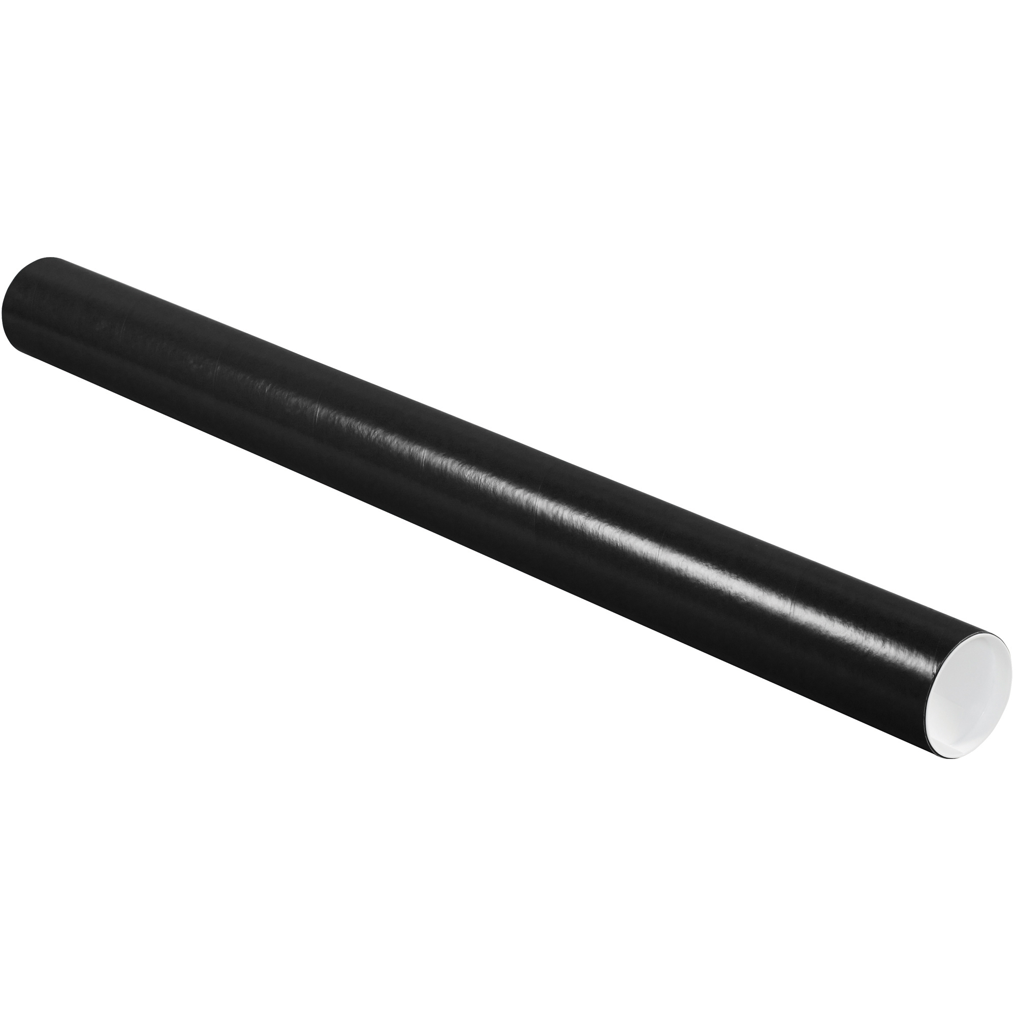 Mailing Tubes with Caps, 3" x 36", Black, 24/Case
