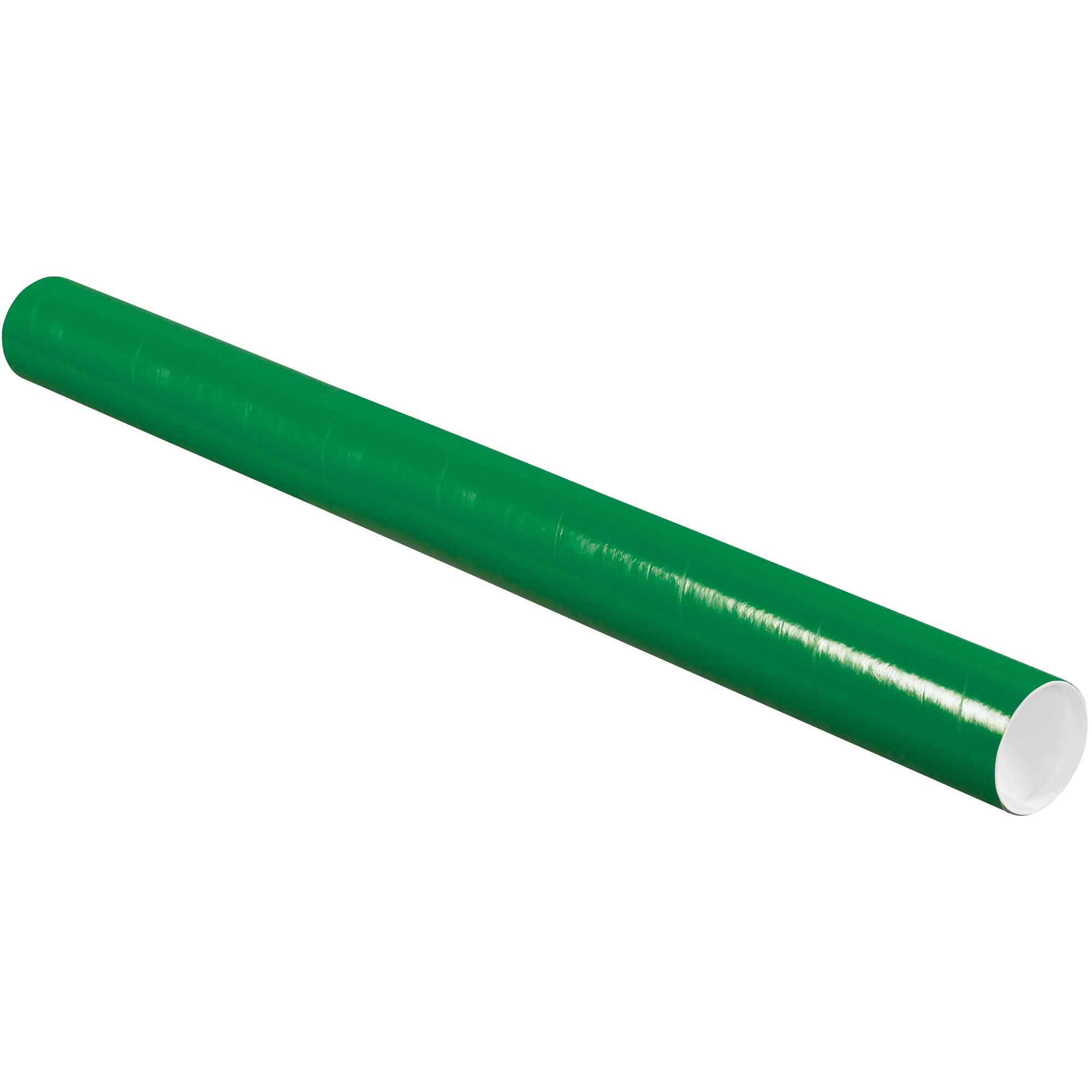 Mailing Tubes with Caps, 3" x 36", Green, 24/Case