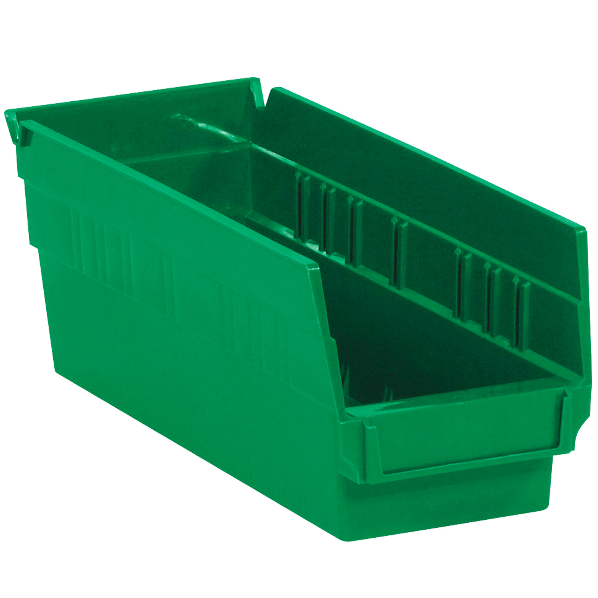 Plastic Shelf Bin Boxes, 11 5/8" x 4 1/8" x 4", Green, 36/Case