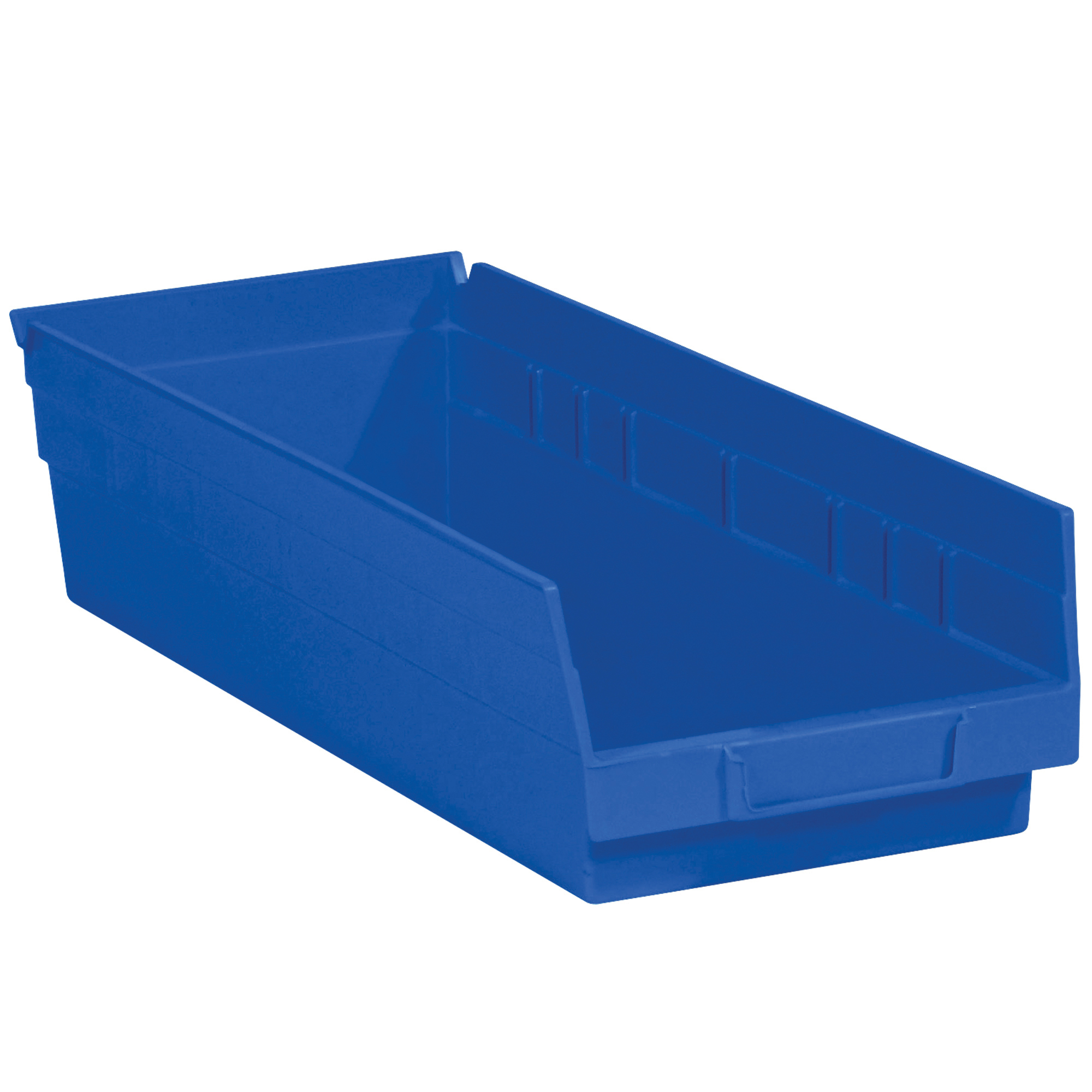 Plastic Shelf Bin Boxes, 17 7/8" x 6 5/8" x 4", Blue, 20/Case