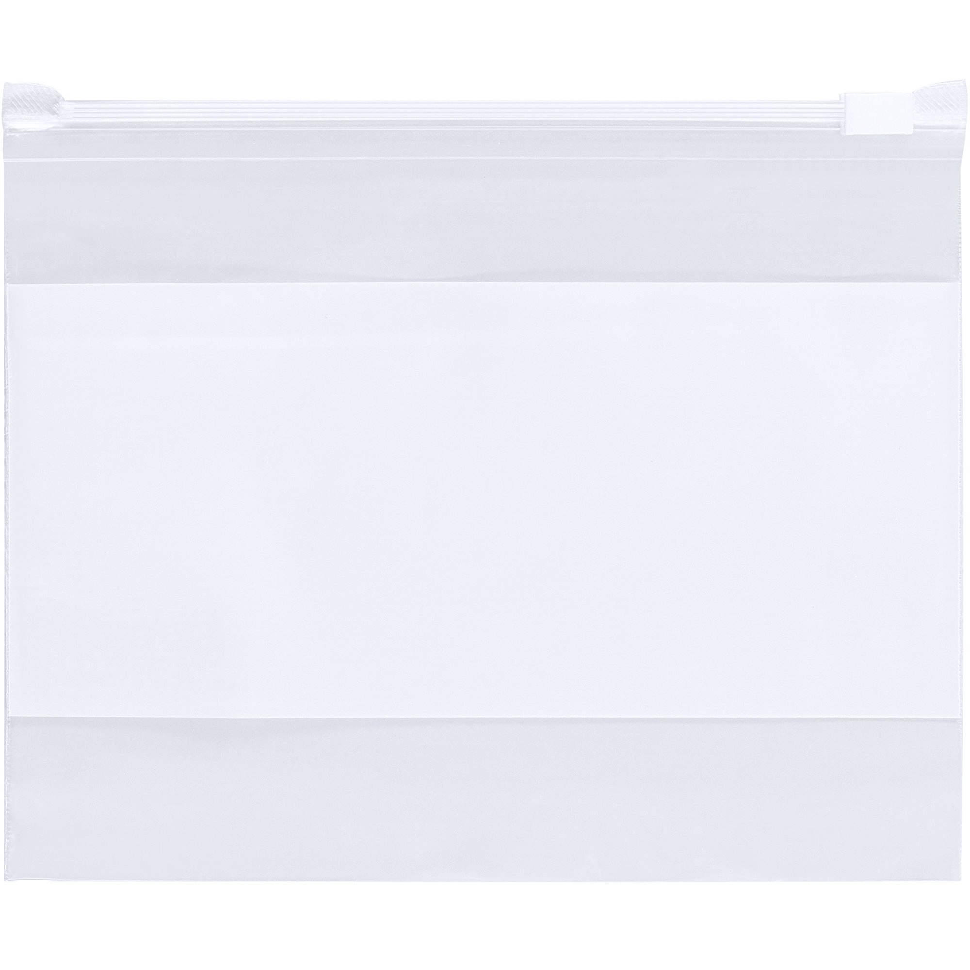 Slide-Seal Reclosable 3 Mil White Block Poly Bags, 16" x 16", Clear, 100/Case