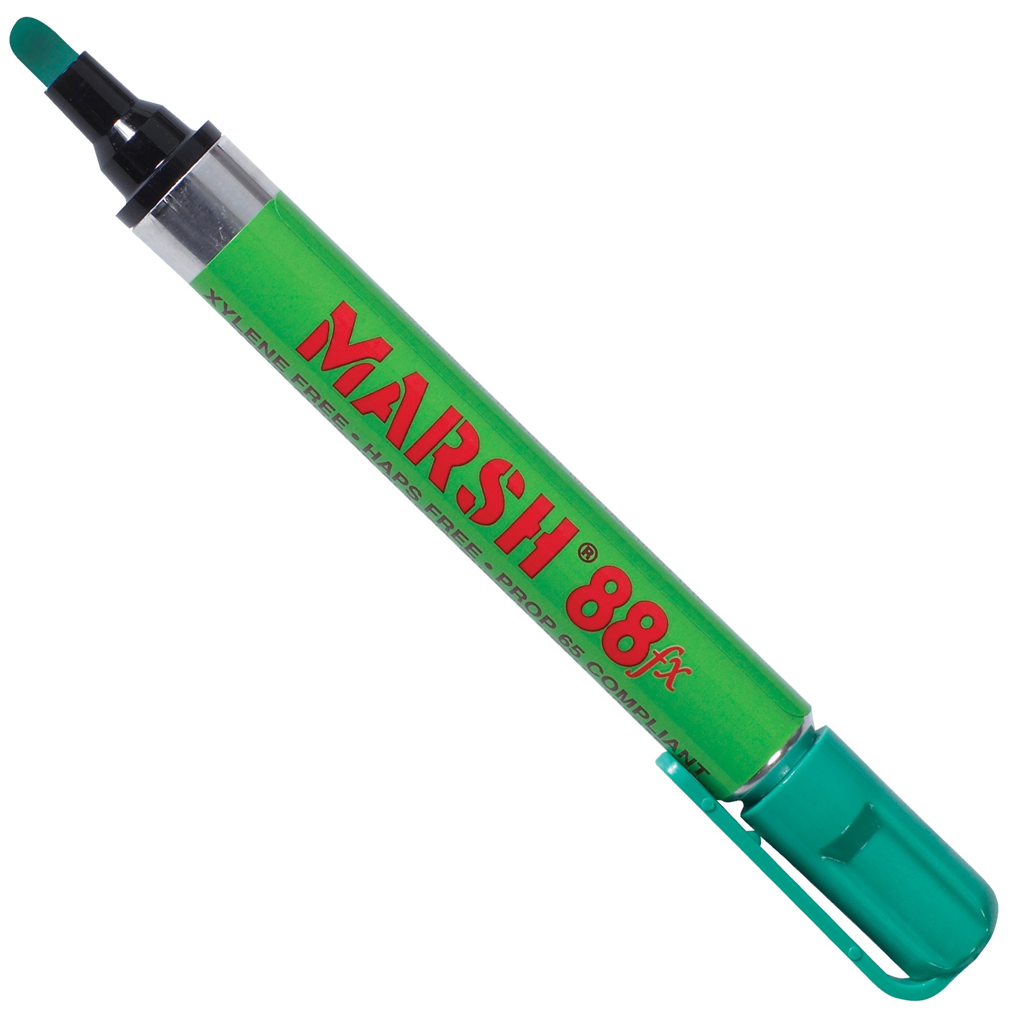 Marsh® 88fx Metal Paint Markers, Green, 12/Case
