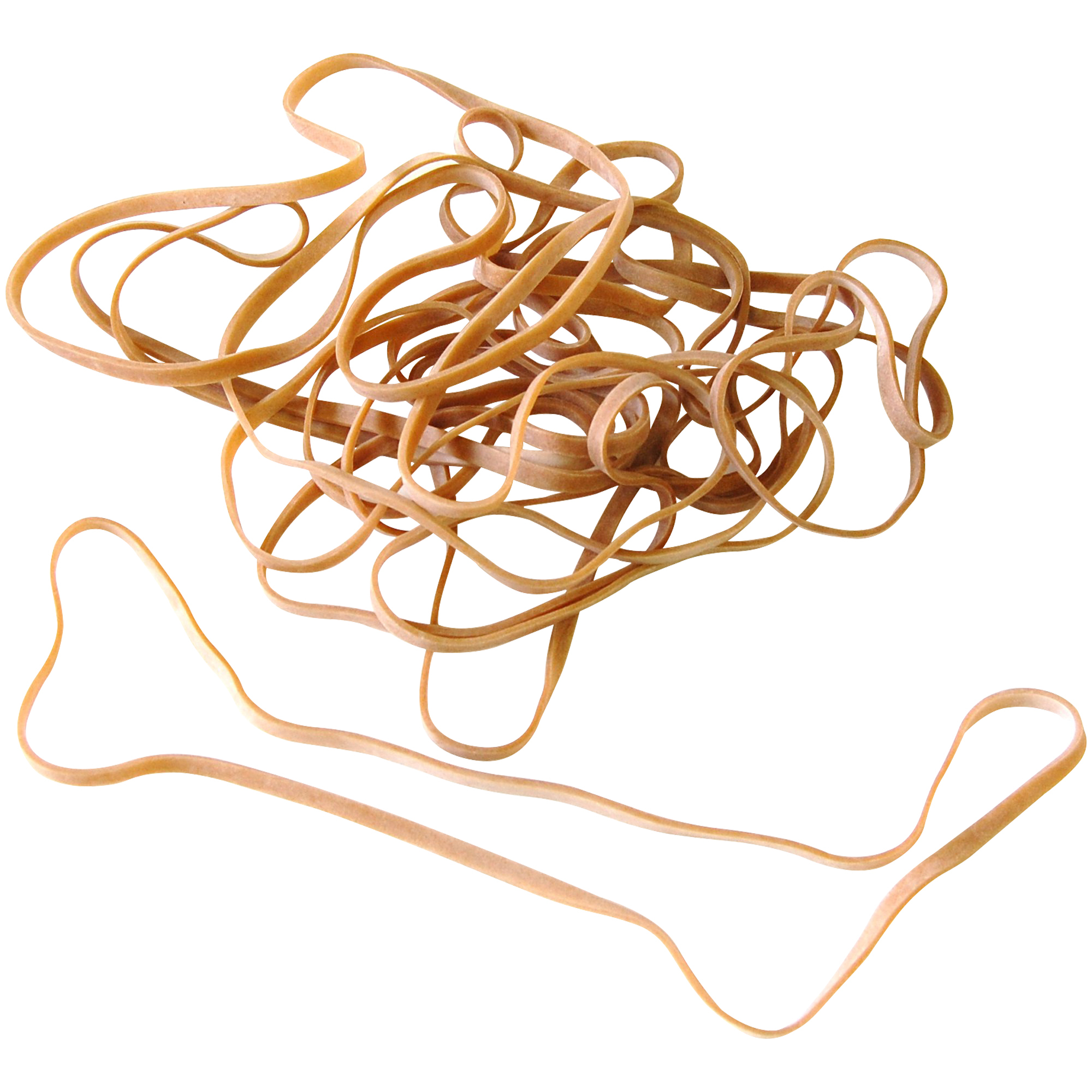 Trash Can Bands, 1/4" x 17", Tan, 350/Case
