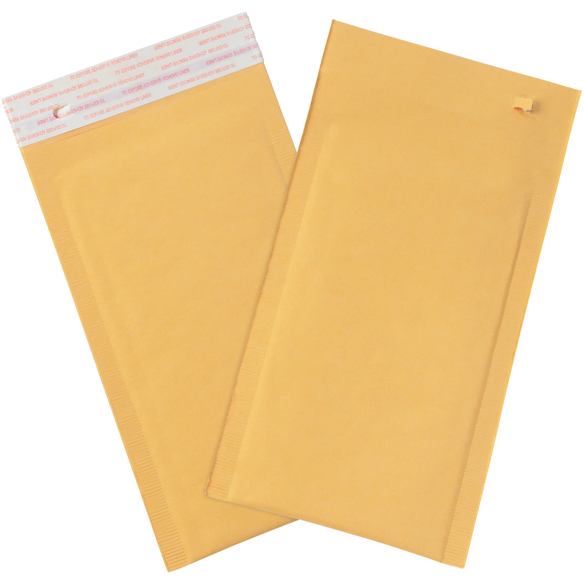 Self-Seal Bubble Mailers w/Tear Strip, #00, 5" x 10", Kraft, 25/Case