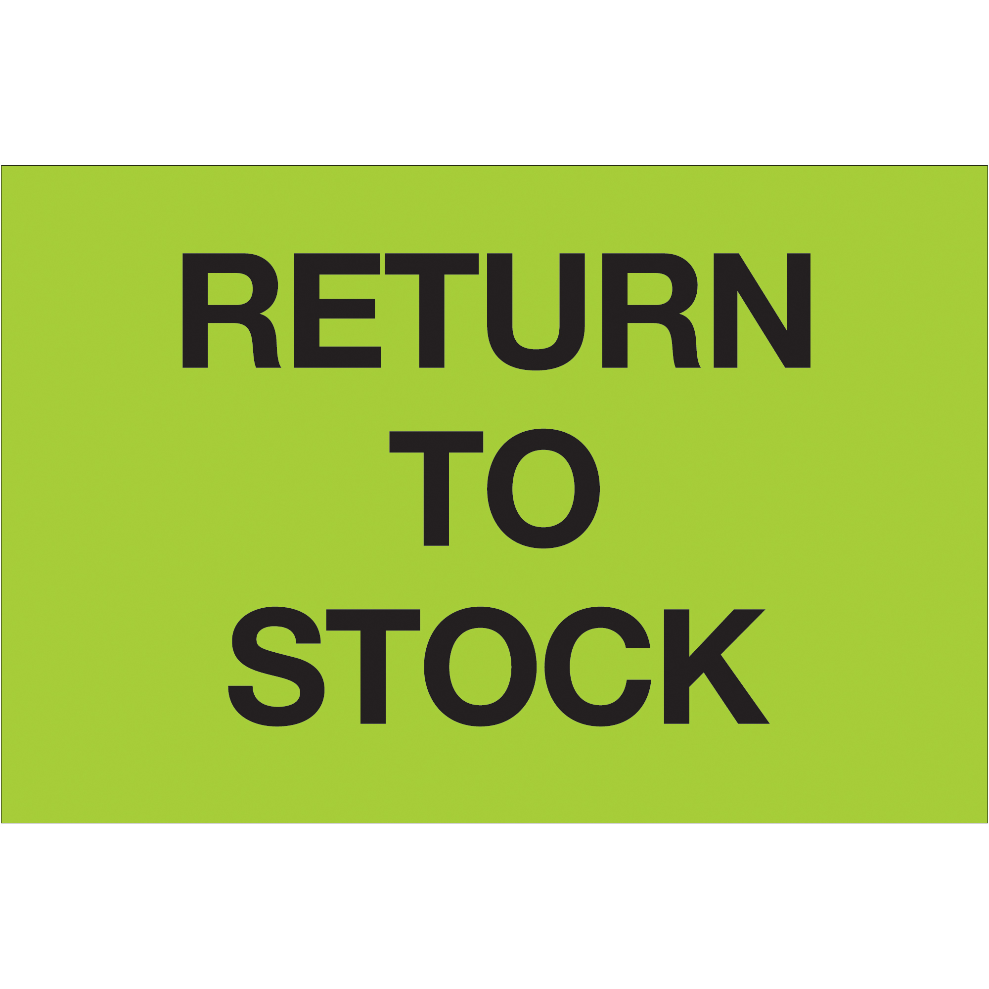 Tape Logic® Labels, "Return To Stock", 2" x 3", Fluorescent Green, 500/Roll