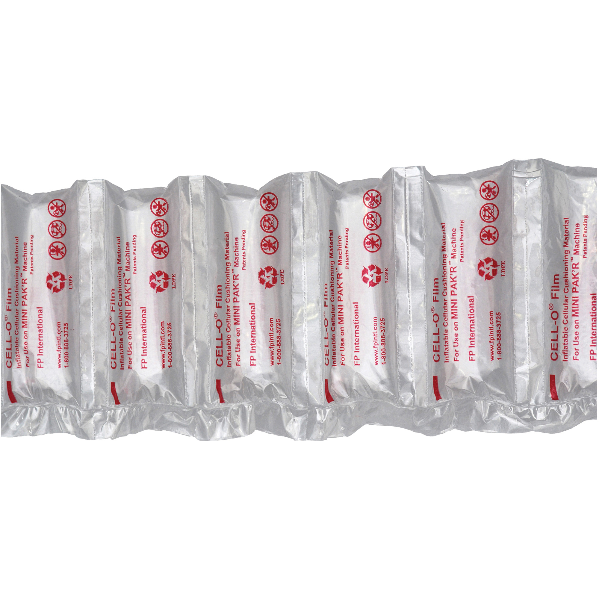 MINI PAK'R™ Air Pillows, 8" x 4", Clear, 2/Case
