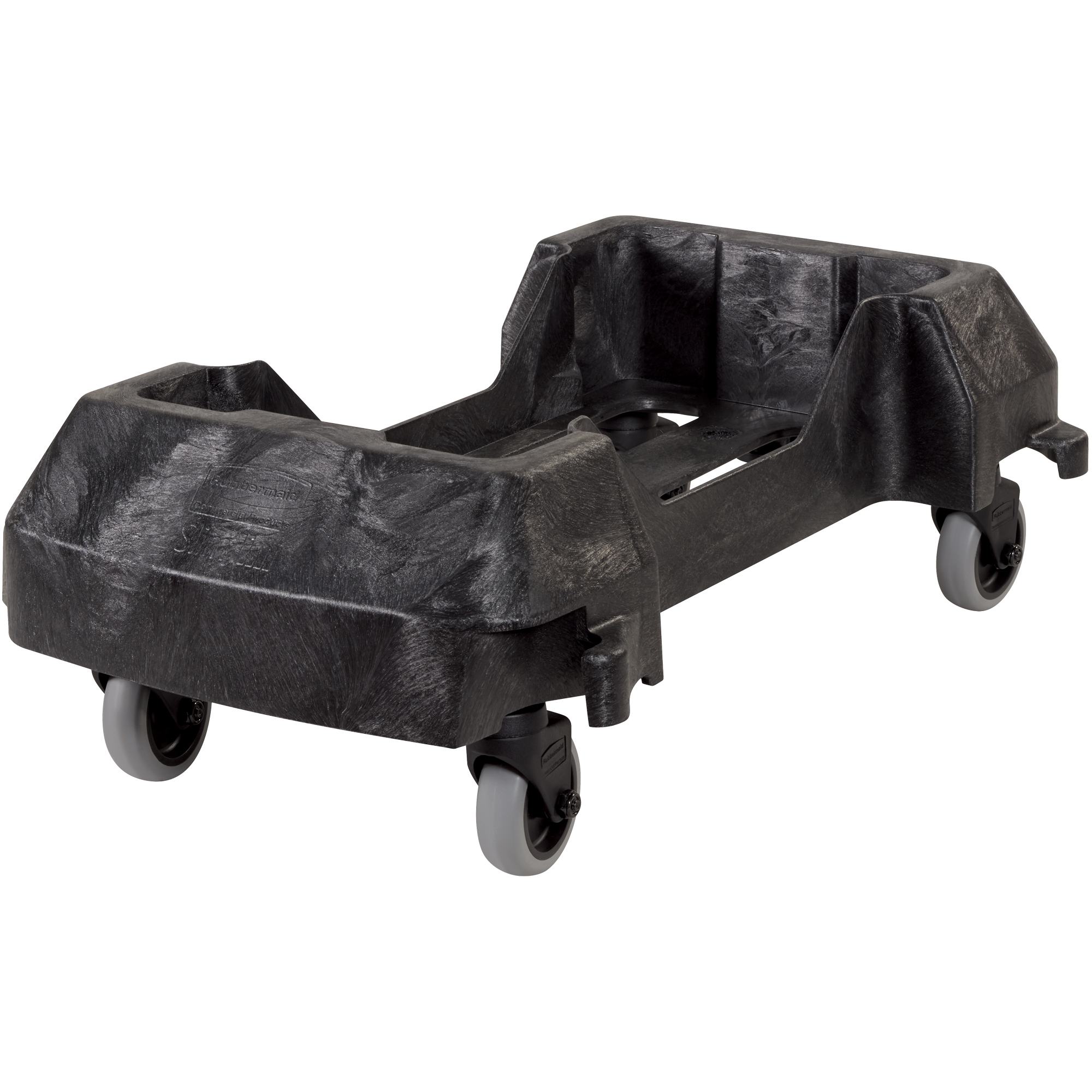 Rubbermaid® Slim Jim® Trainable Trolley, 24" x 15" x 8", Black, 1/Each