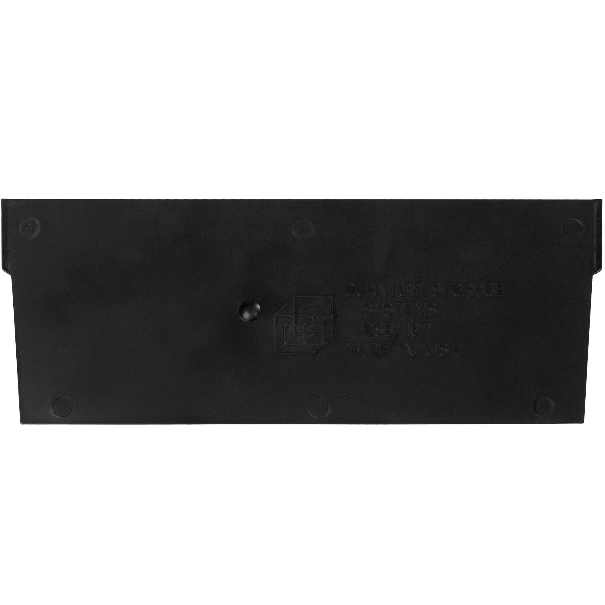 Plastic Shelf Bin Dividers, 7" x 3", Black, 50/Case