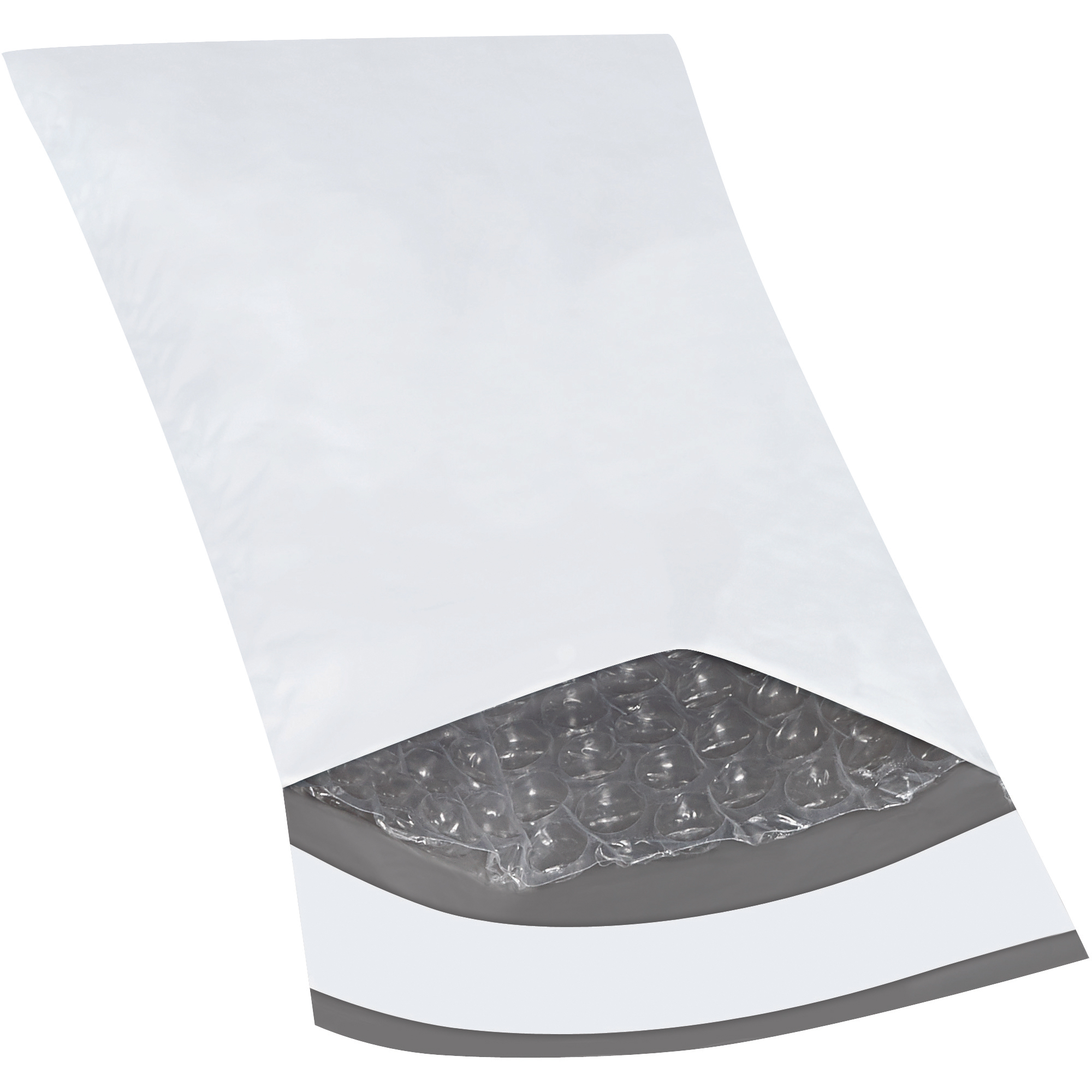 Bubble Lined Poly Mailers, 4" x 8", White, 500/Case