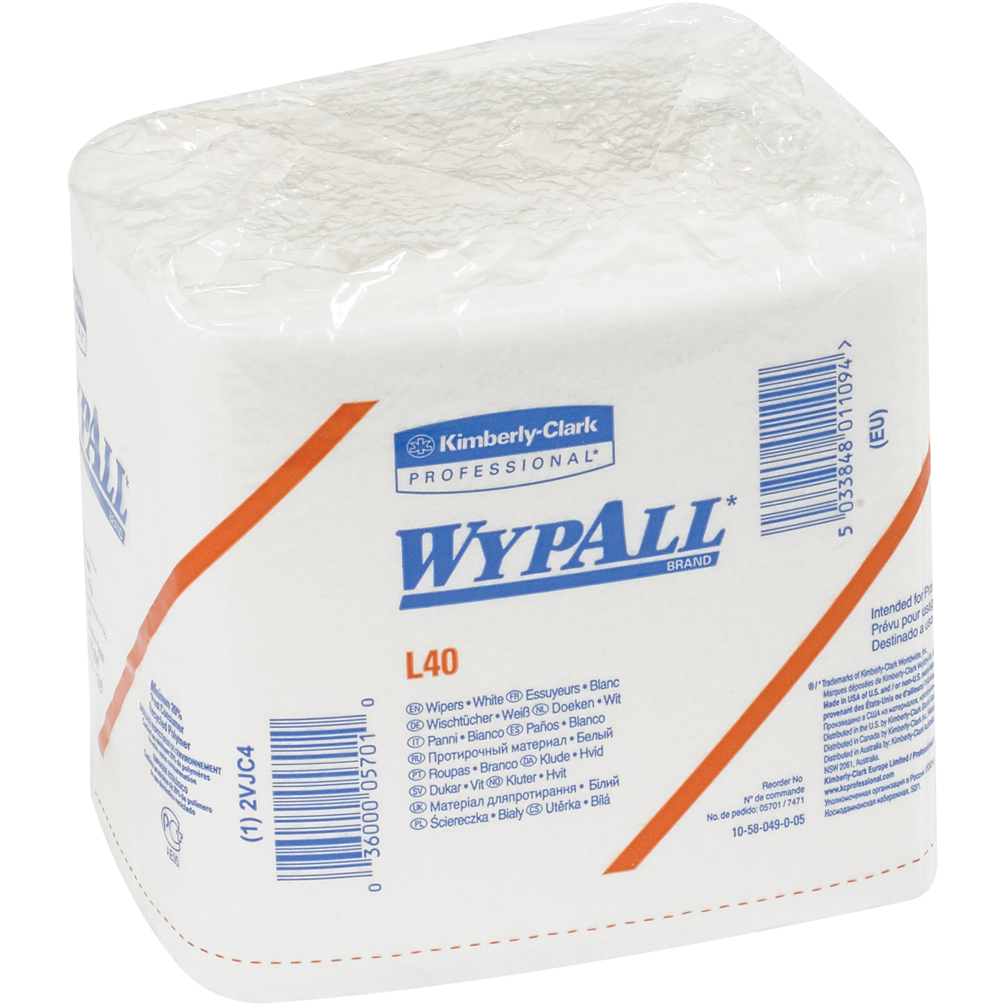 WypALL® L40 All Purpose Wipers Bulk Pack, White, 1008/Case