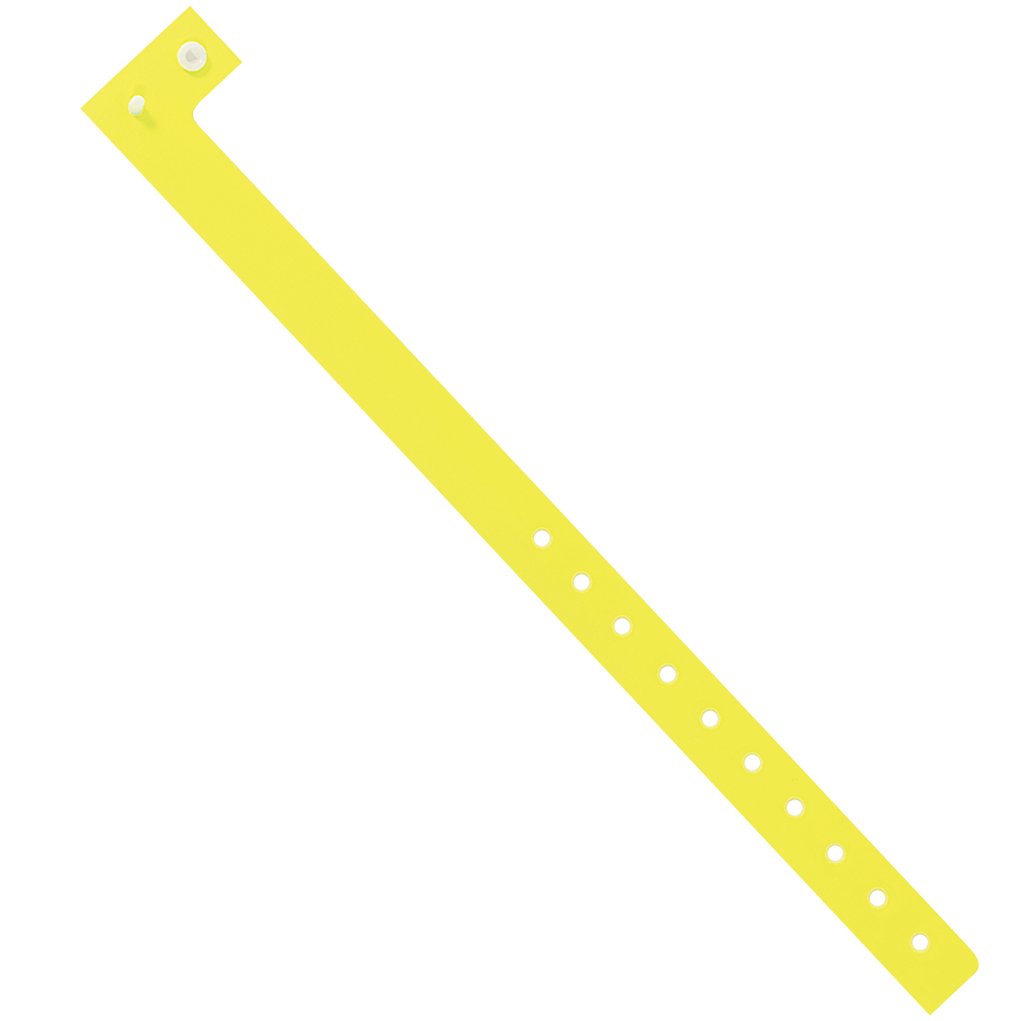 Day-Glo Plastic Wristbands, 3/4" x 10", Yellow, 500/Case