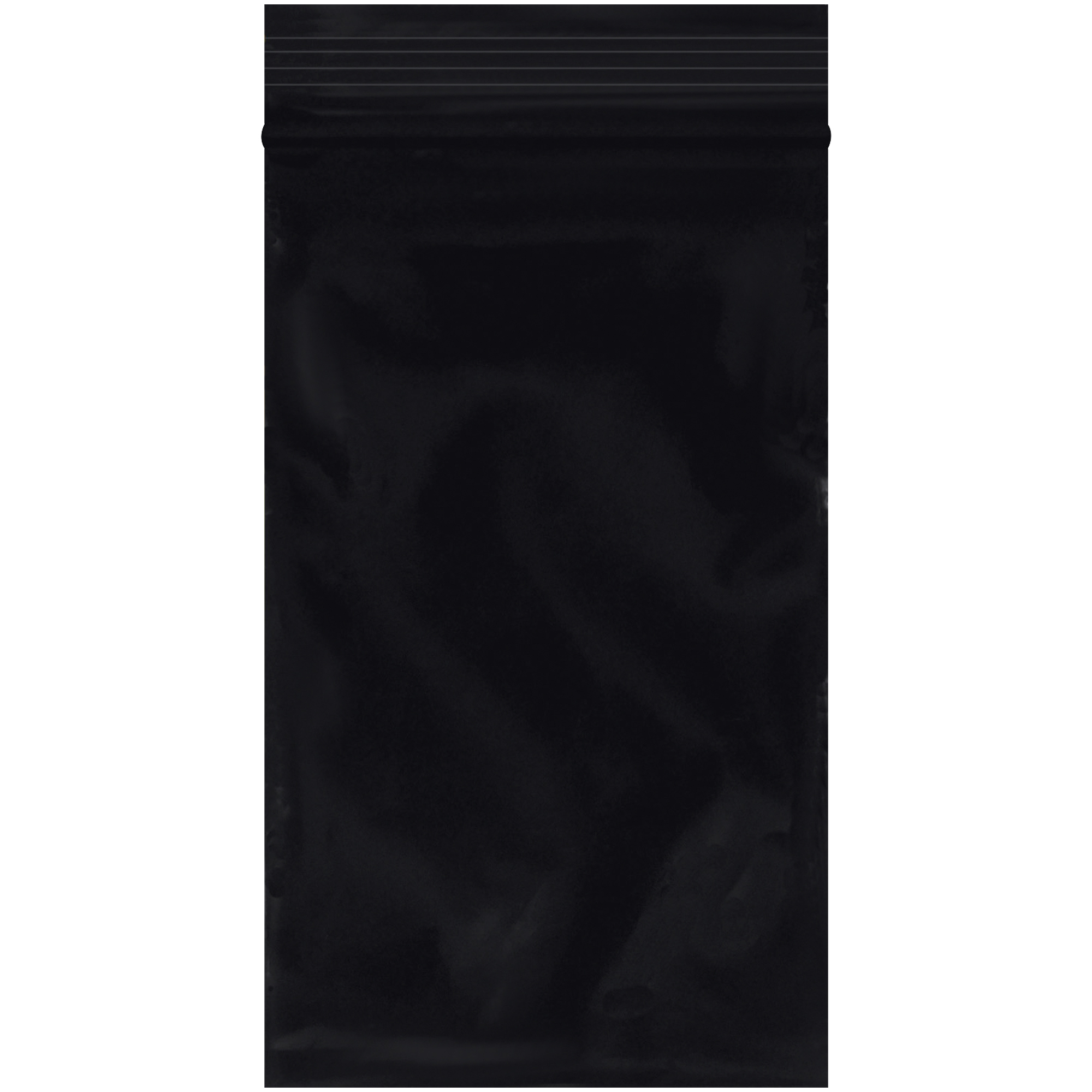 Reclosable 2 Mil Poly Bags, 3" x 5", Black, 1000/Case