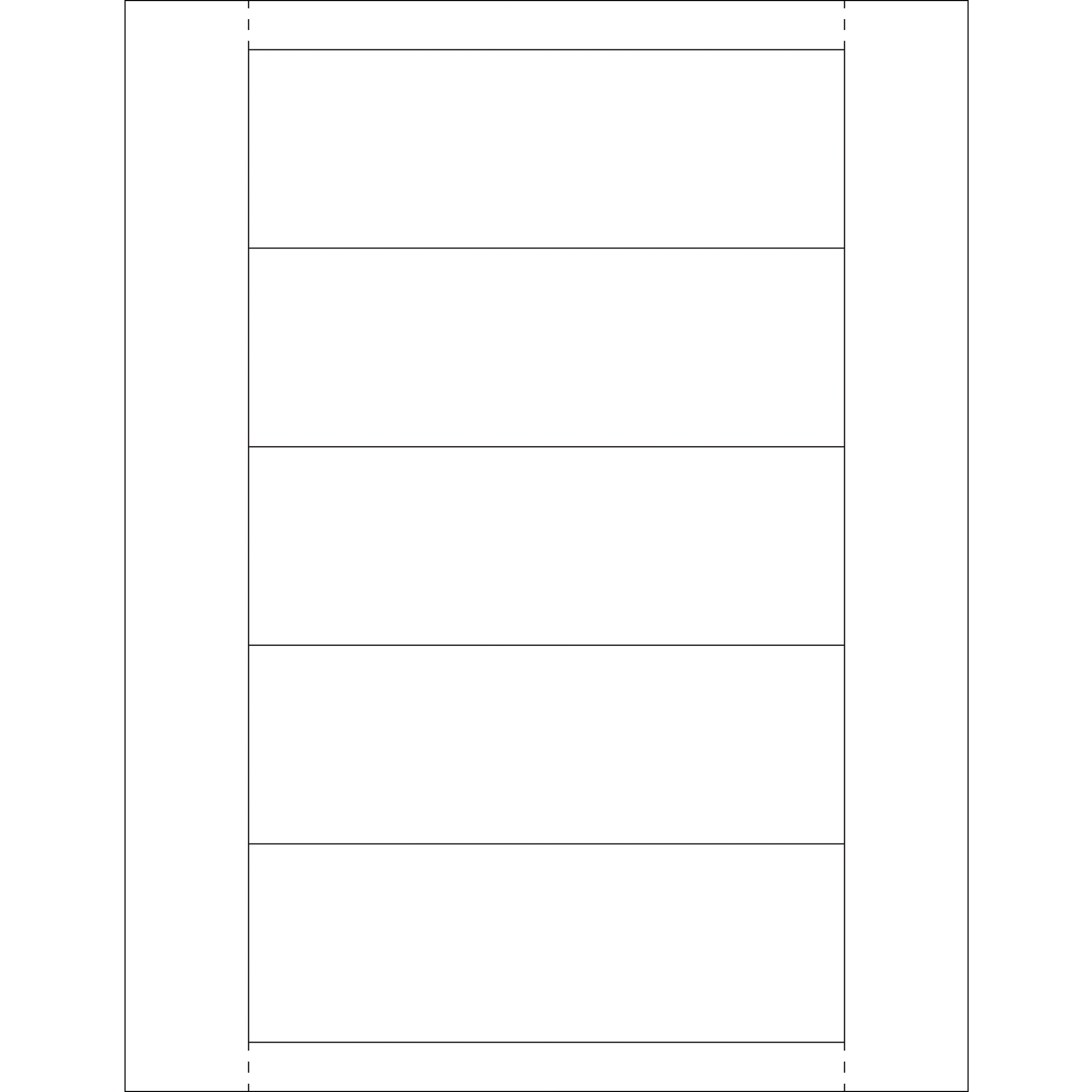 Plastic Label Holder Insert Cards, 2" x 6", White, 250/Case