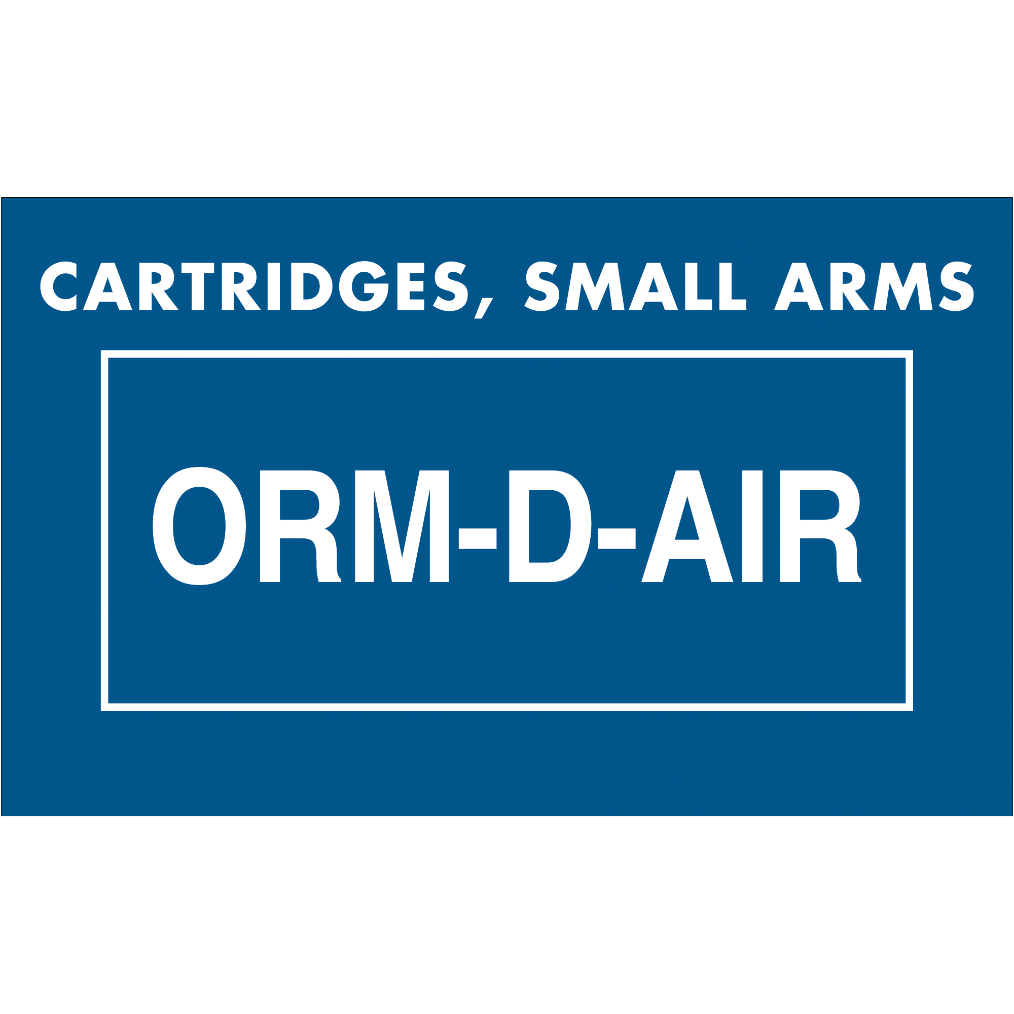 Tape Logic® Labels, "Cartridges, Small Arms ORM-D-AIR", 1 3/8" x 2 1/4", Blue/White, 500/Roll