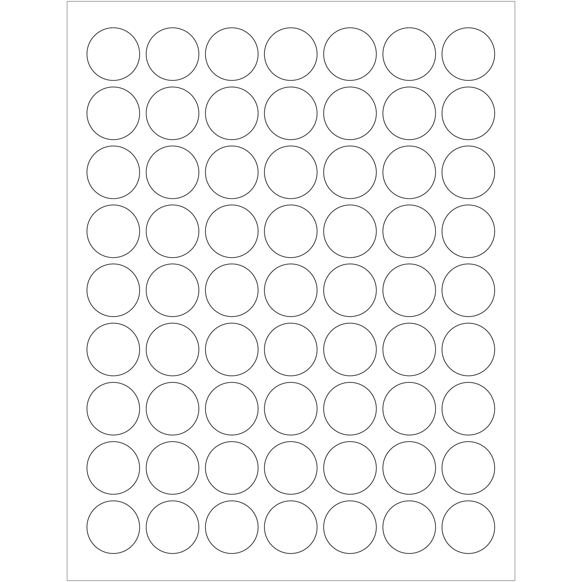 Tape Logic® Removable Circle Laser Labels, 1", White, 6300/Case