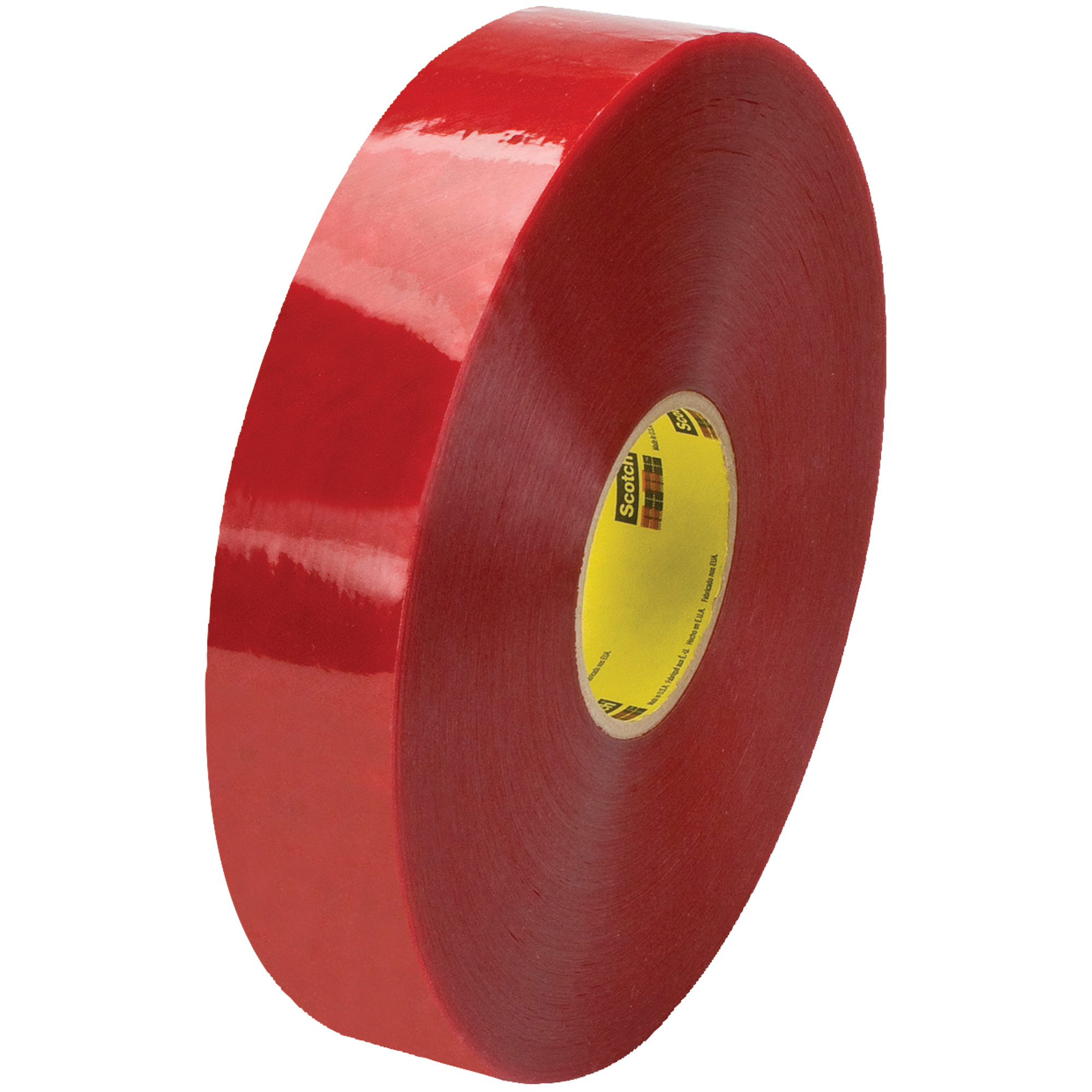 3M™ 3779 Pre-Printed Carton Sealing Tape, 1.9 Mil, 2" x 1000 yds., Clear/Red, 6/Case