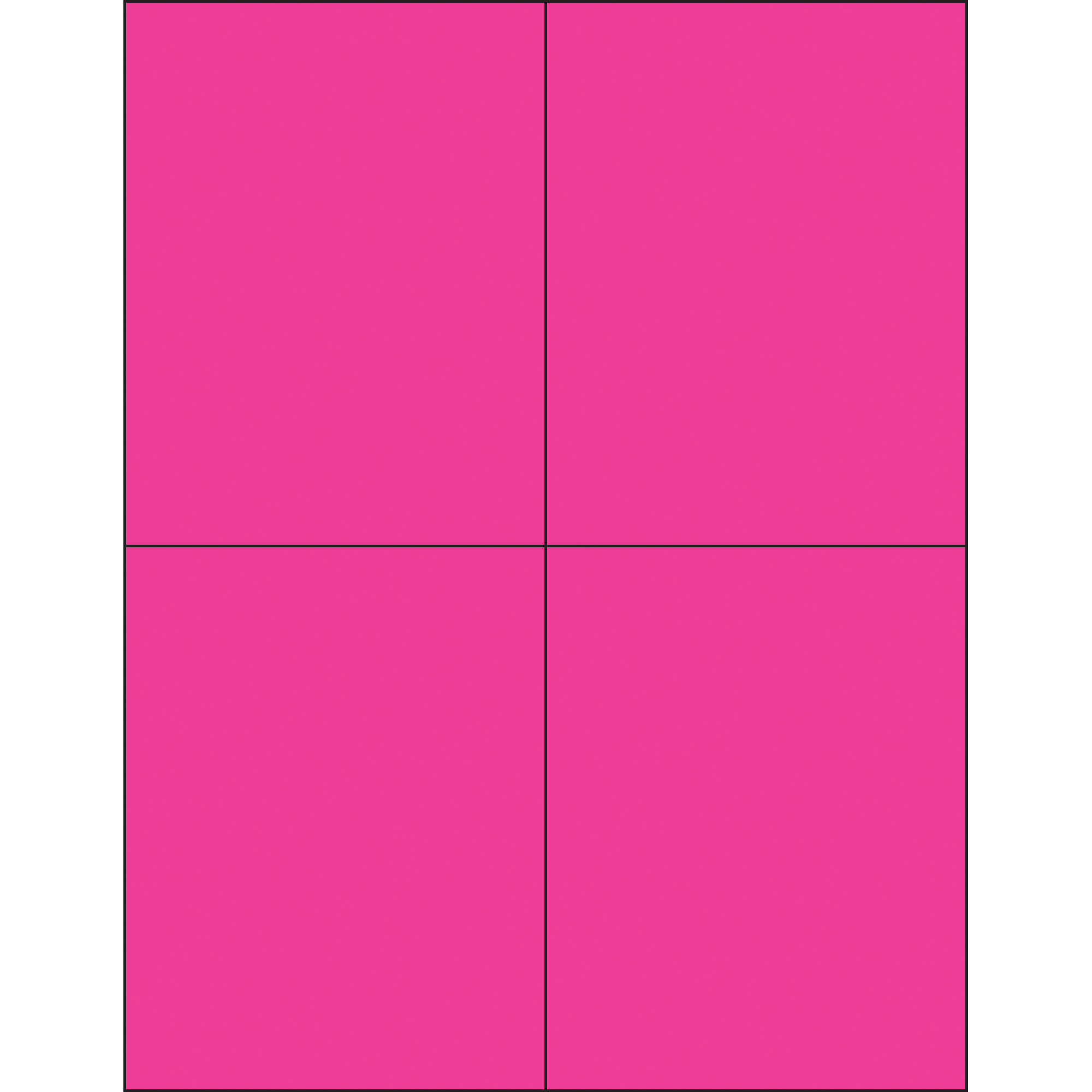 Tape Logic® Rectangle Laser Labels, 4 1/4" x 5 1/2", Fluorescent Pink, 400/Case