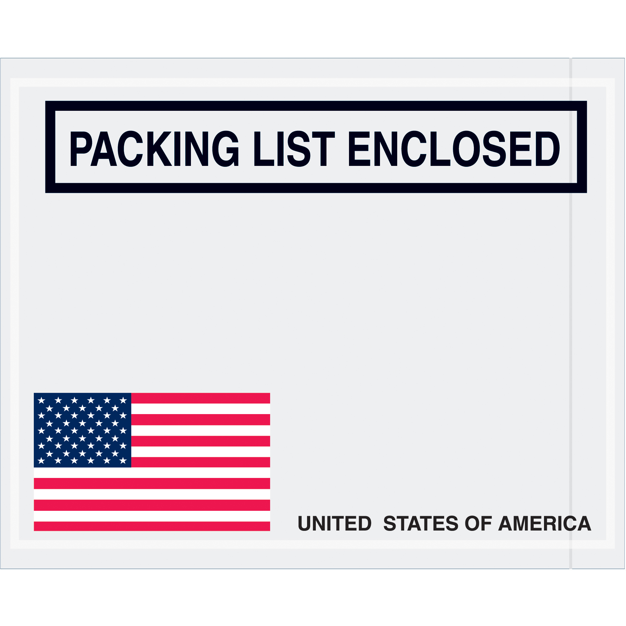 Tape Logic® "Packing List Enclosed" Envelopes, U.S.A. Flag, 4 1/2" x 5 1/2", Red/White/Blue, 1000/Case