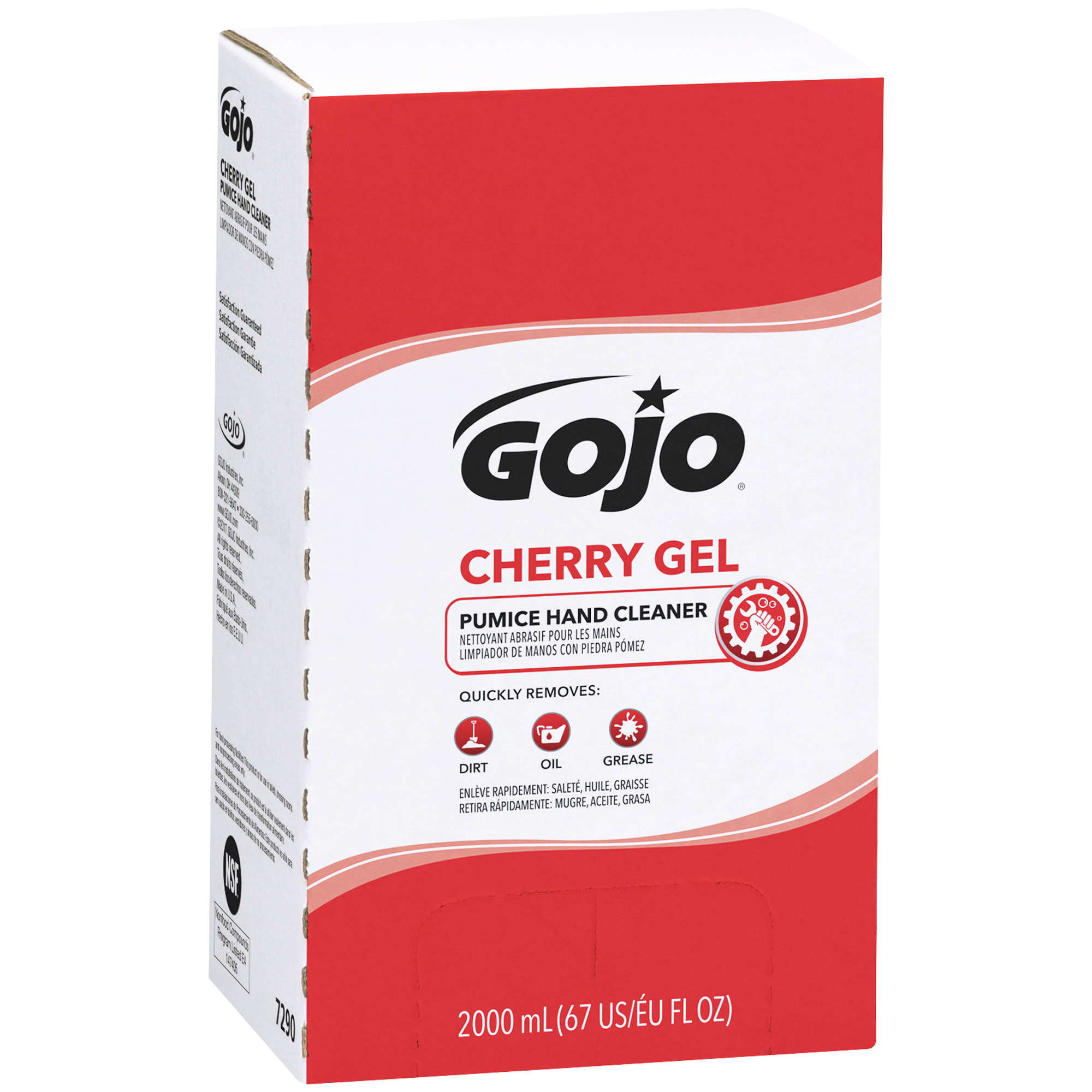 GOJO® Cherry Gel Pumice Hand Cleaner, 2000 mL, Red, 4/Case