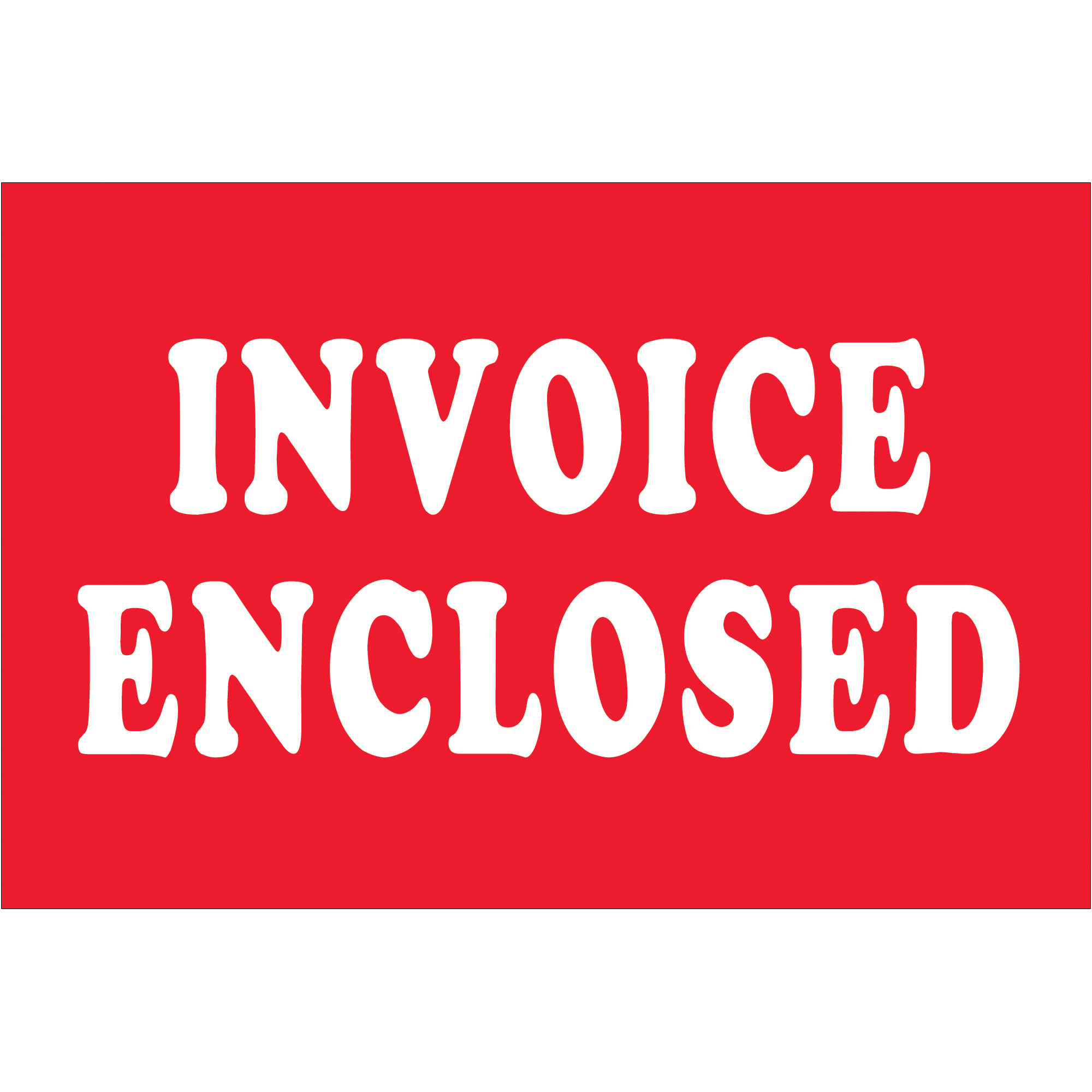 Tape Logic® Labels, "Invoice Enclosed", 2" x 3", Red/White, 500/Roll