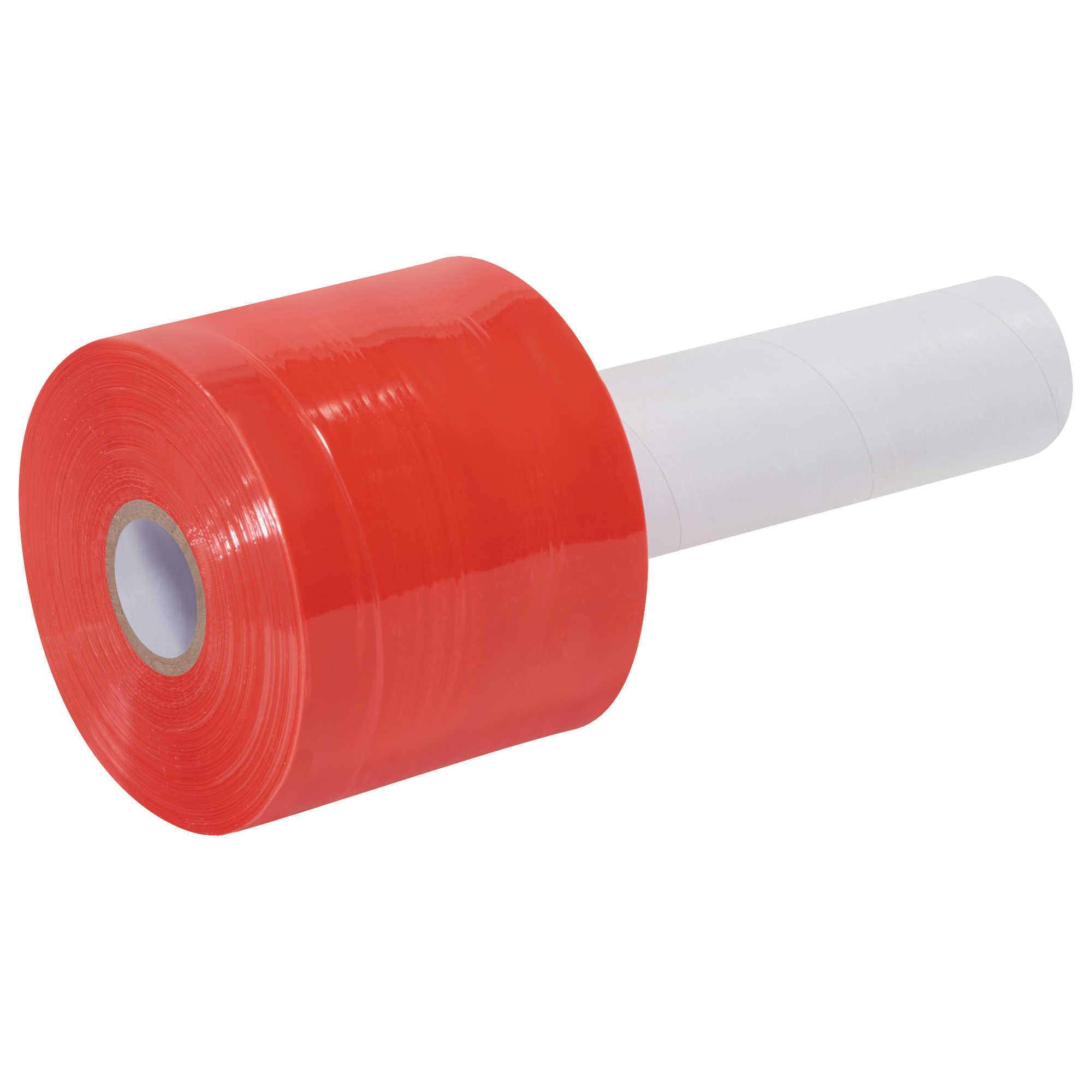 Colored Extended Core Bundling Film, 80 Gauge, 3" x 1000', Red, 18/Case