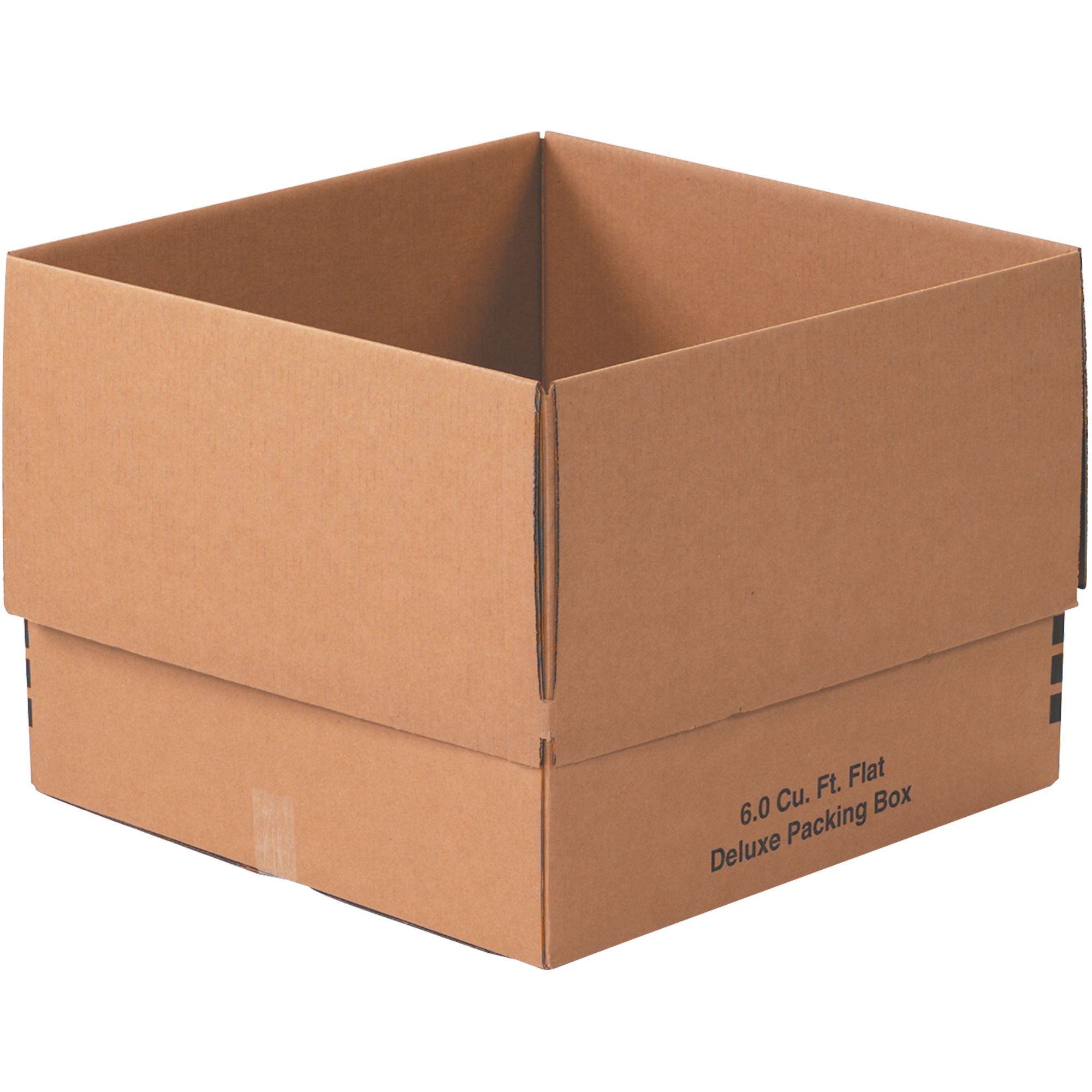 Deluxe Packing Boxes, 24" x 24" x 18", Kraft, 10/Each; 120/Skid