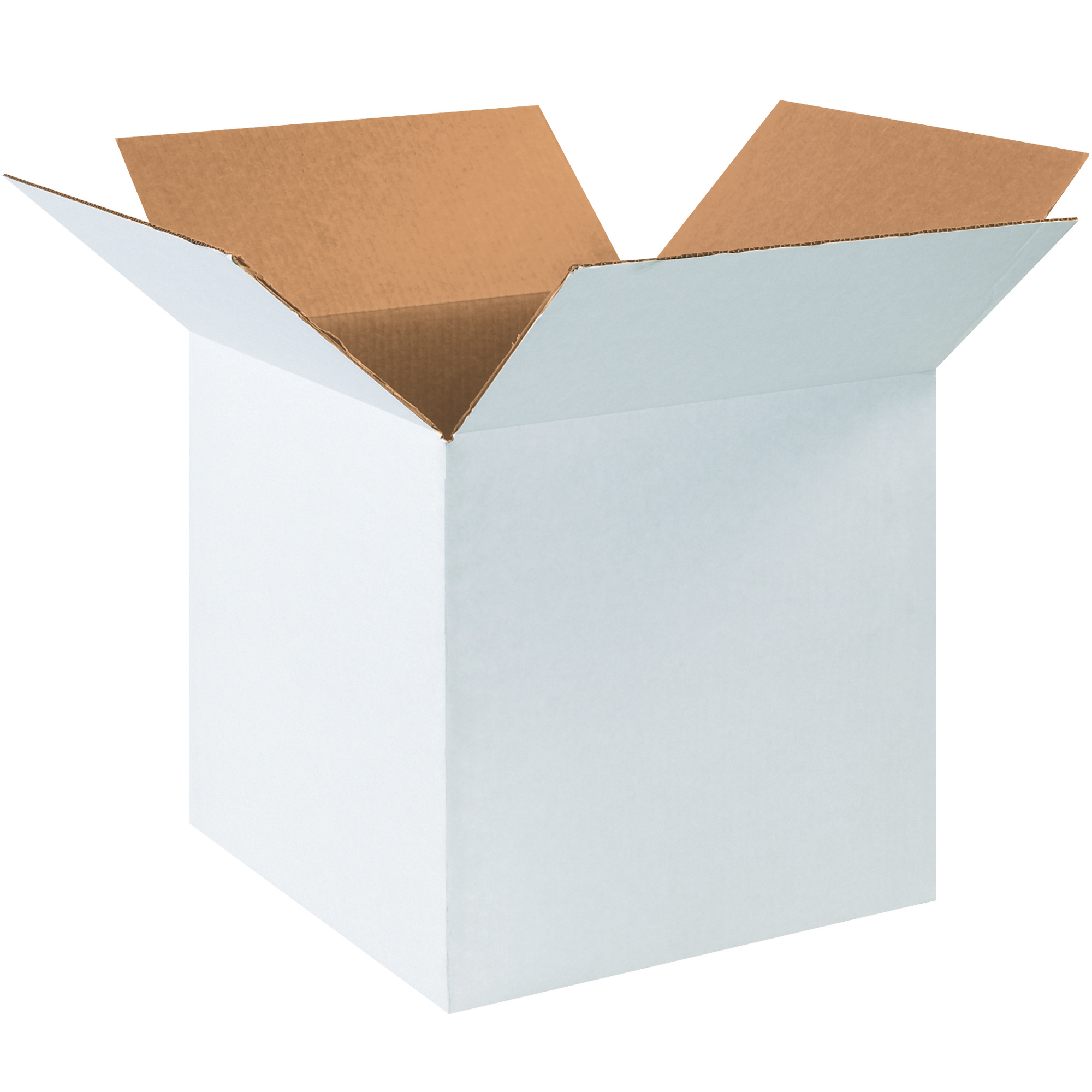 Corrugated Boxes, 16" x 16" x 16", White, 25/Bundle; 125/Skid
