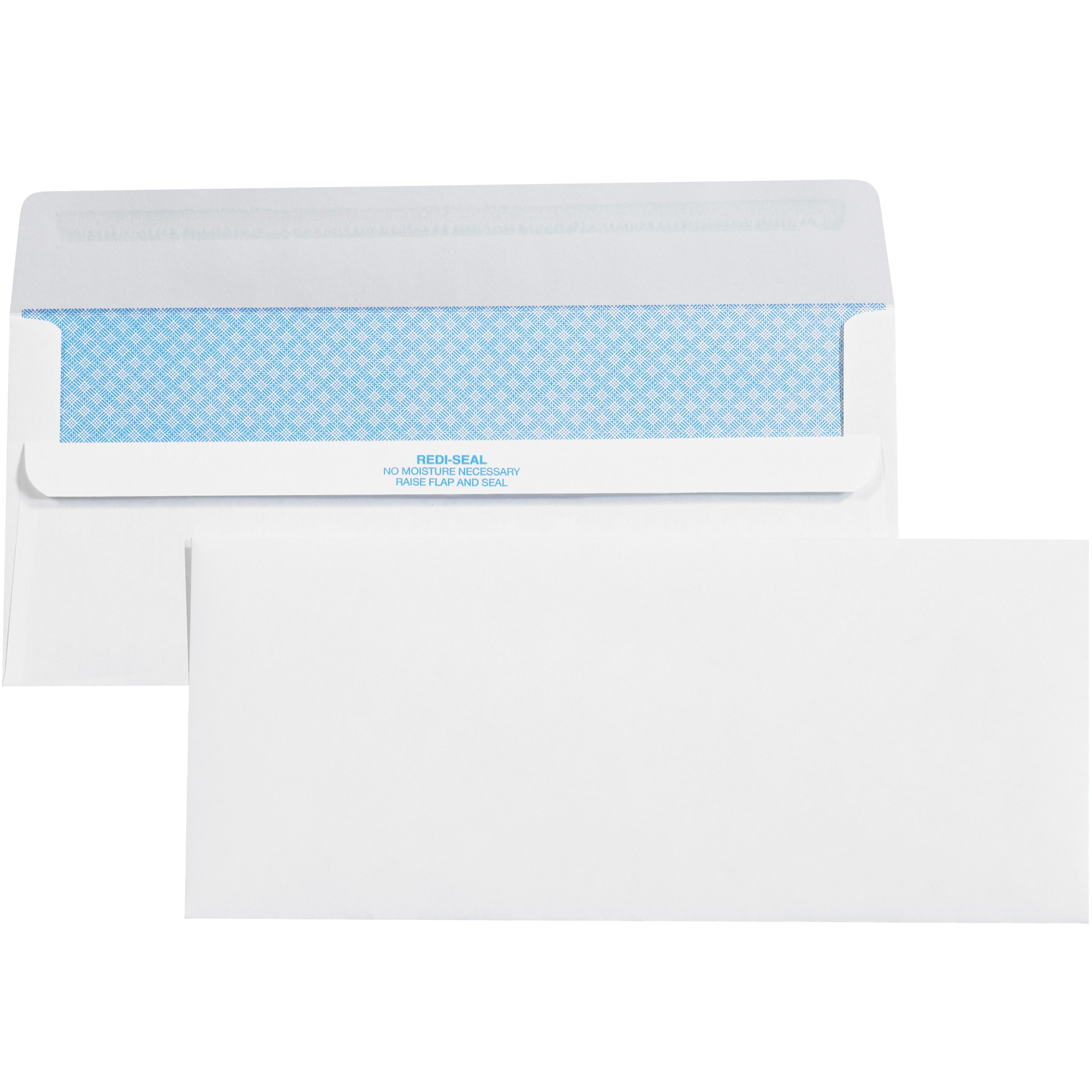 Redi-Seal Business Envelopes with Security Tint, #10 Plain, 4 1/8" x 9 1/2", White, 2500/Case