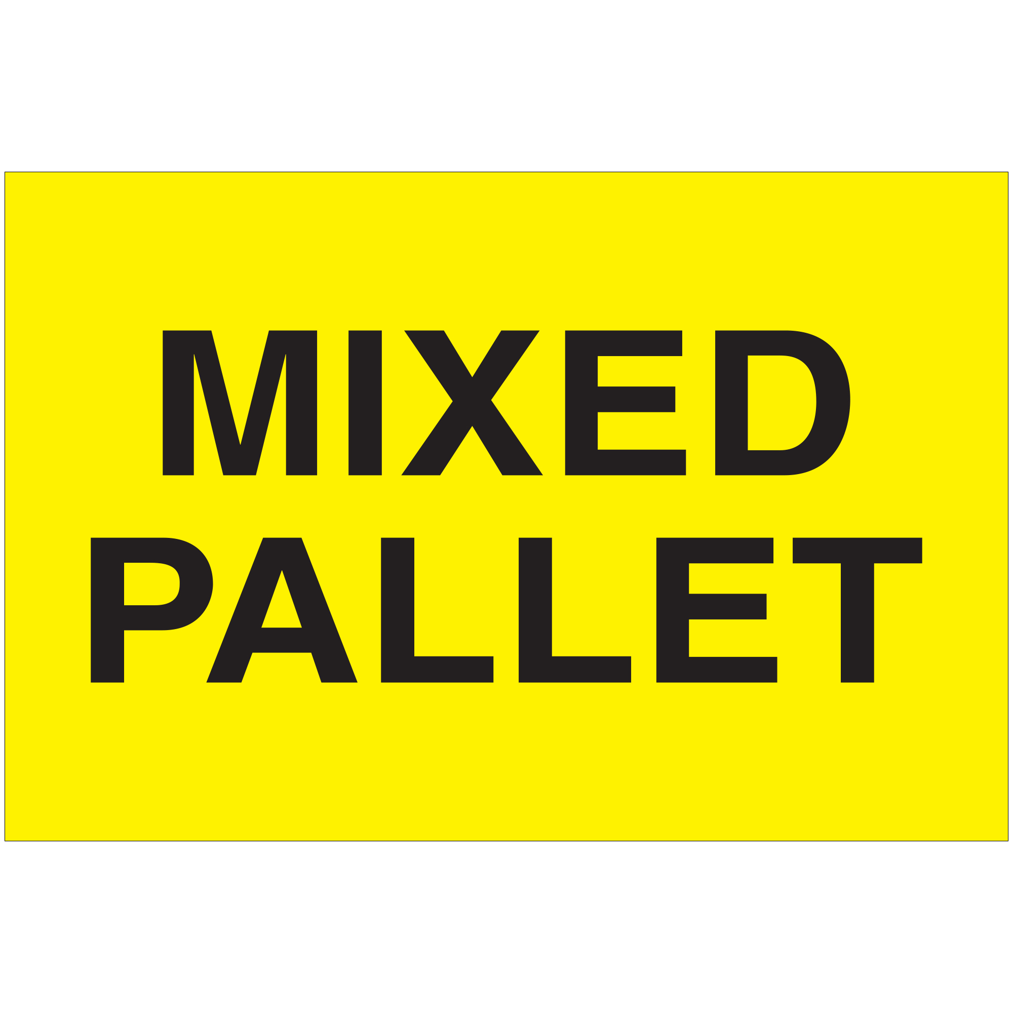 Tape Logic® Labels, "Mixed Pallet", 2 x 3", Fluorescent Yellow, 500/Roll