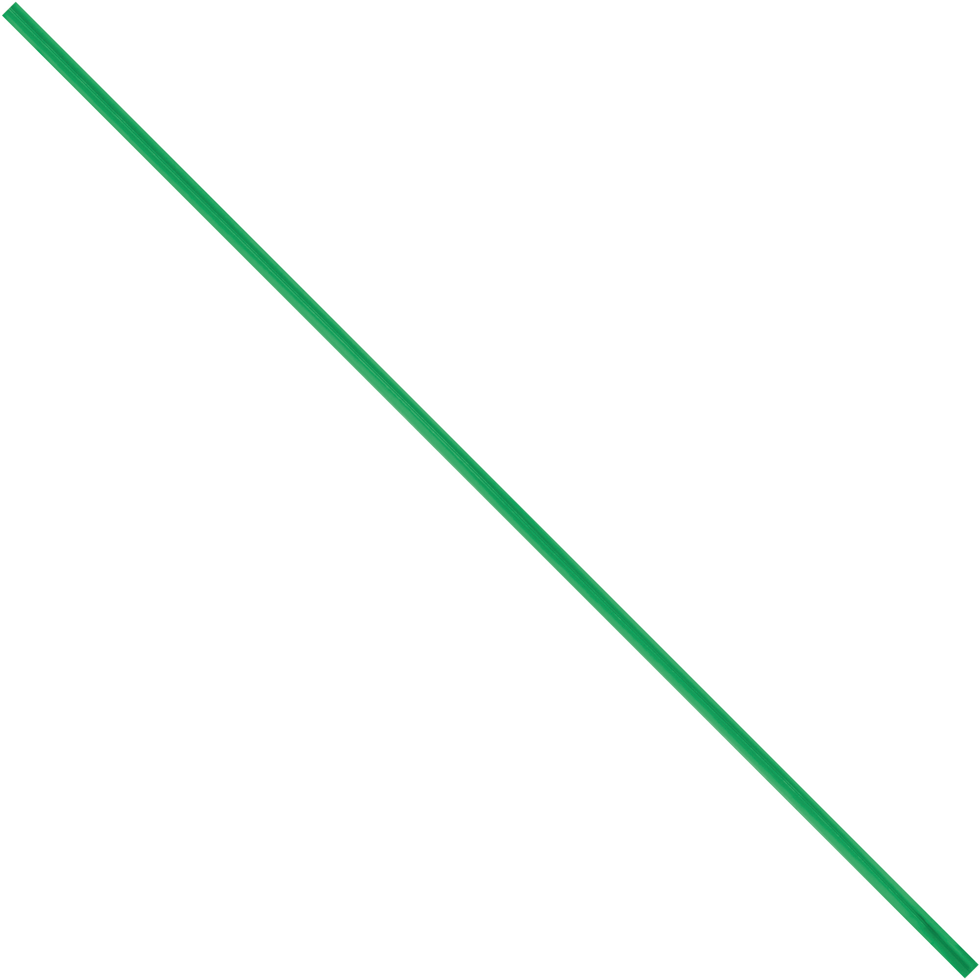 Plastic Twist Ties, 12" x 5/32", Green, 2000/Case
