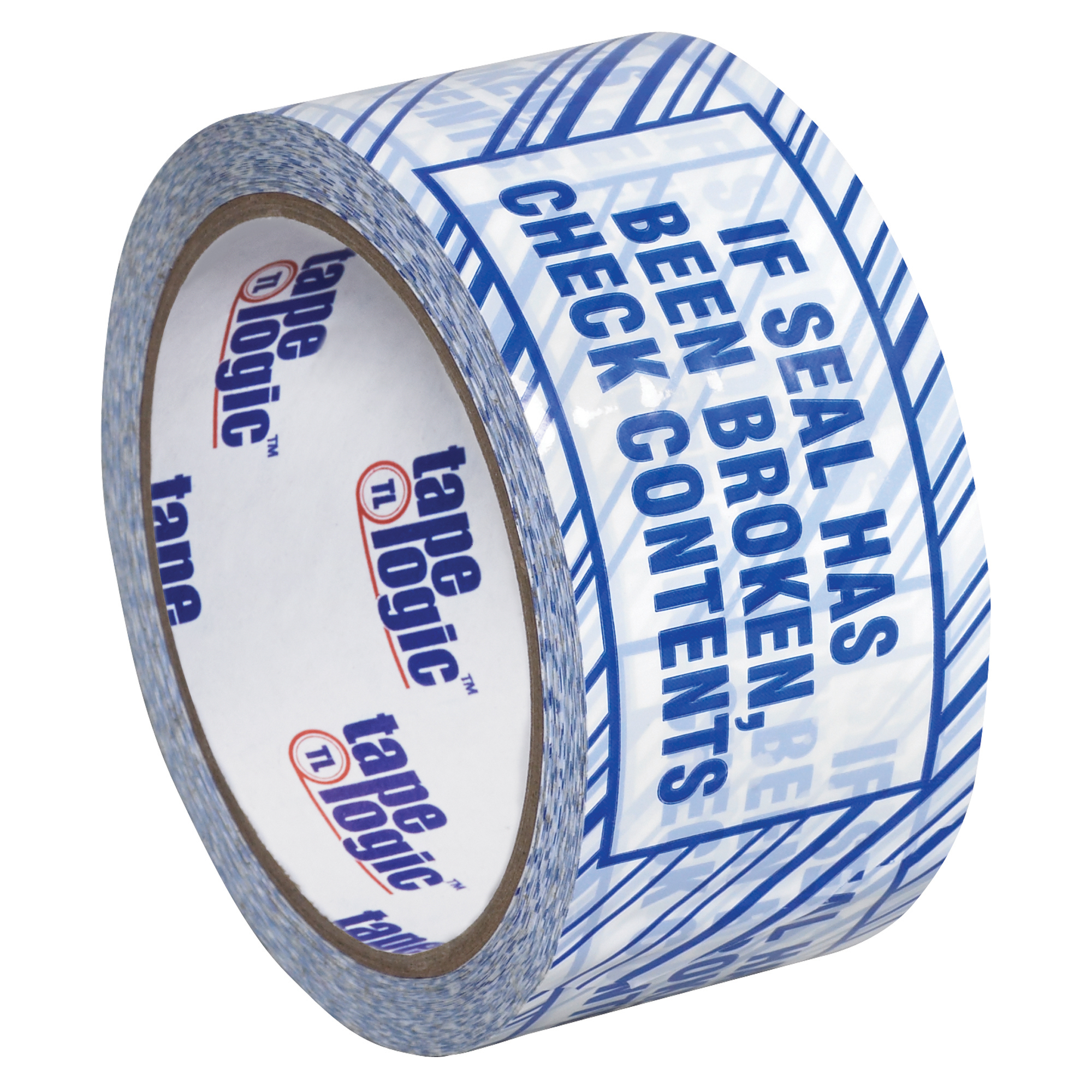 Tape Logic® Security Tape, "If Seal Has Been...", 2.5 Mil, 3" x 110 yds, Blue/White, 6/Case