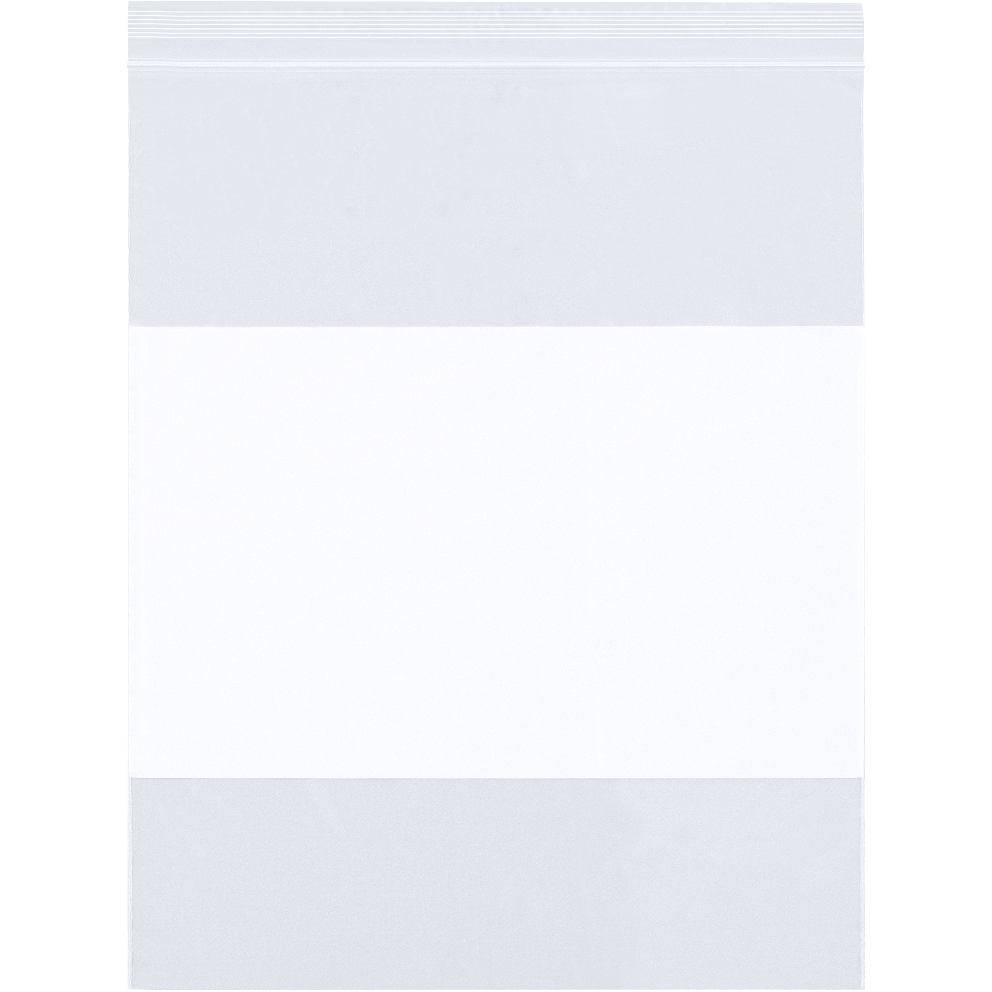 White Block Reclosable 6 Mil Poly Bags, 13" x 18", Clear, 250/Case