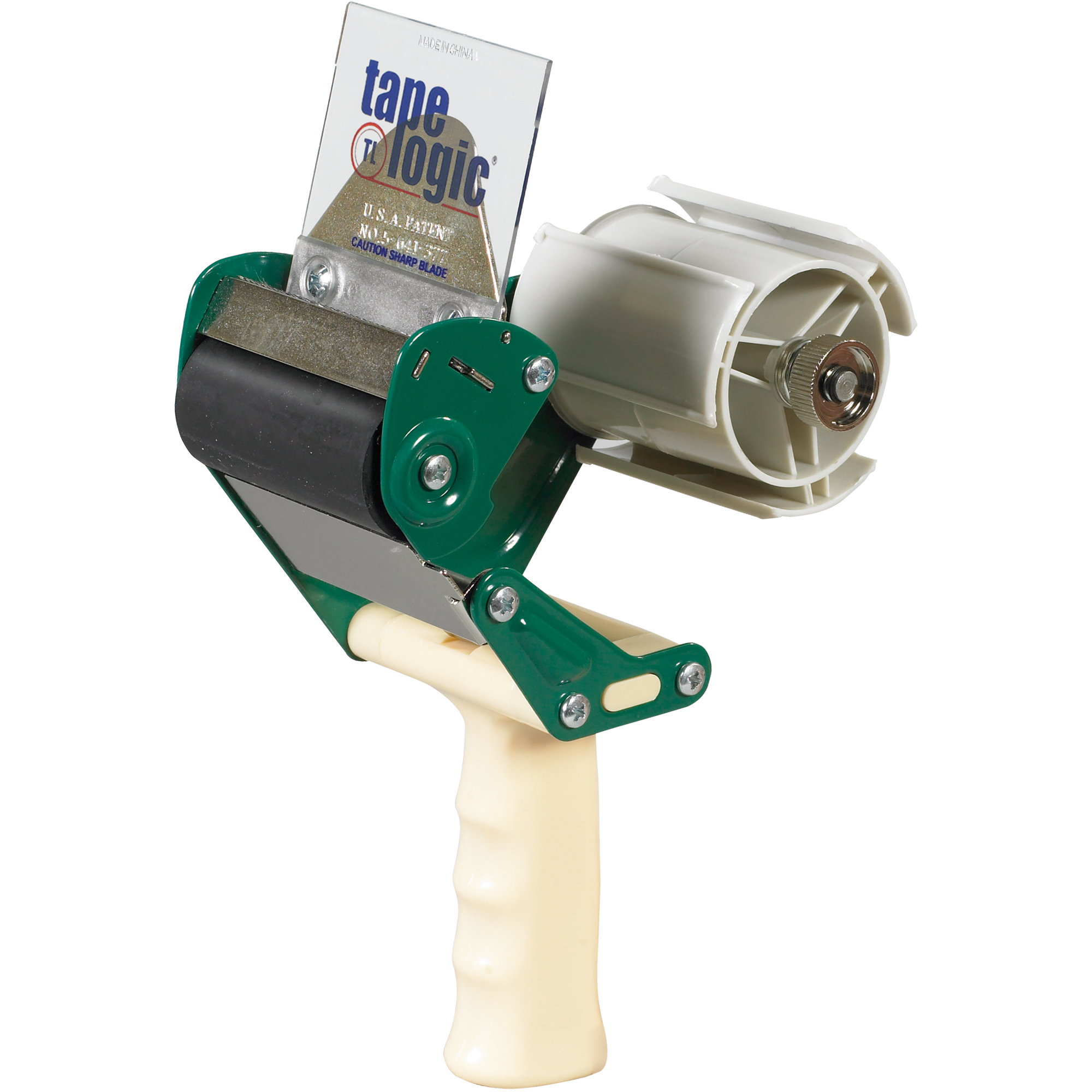 Tape Logic® Seal Safe® Carton Sealing Tape Dispenser, 3", Green/White, 1/Each