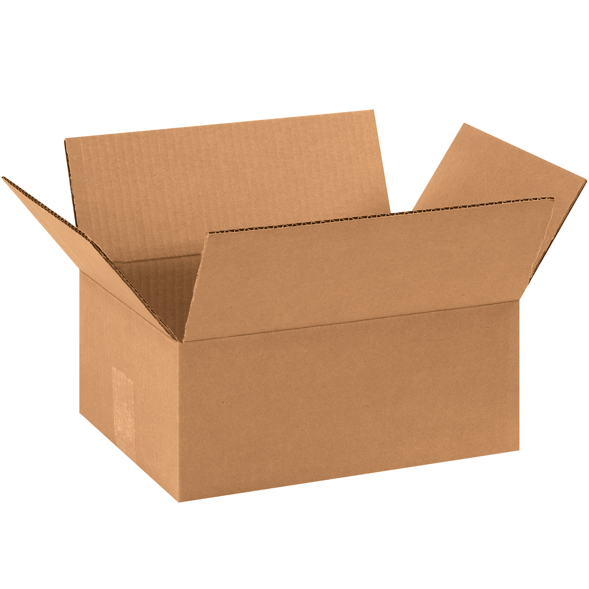 Flat Corrugated Boxes, 11 1/4" x 8 3/4" x 4", Kraft, 25/Bundle; 500/Skid