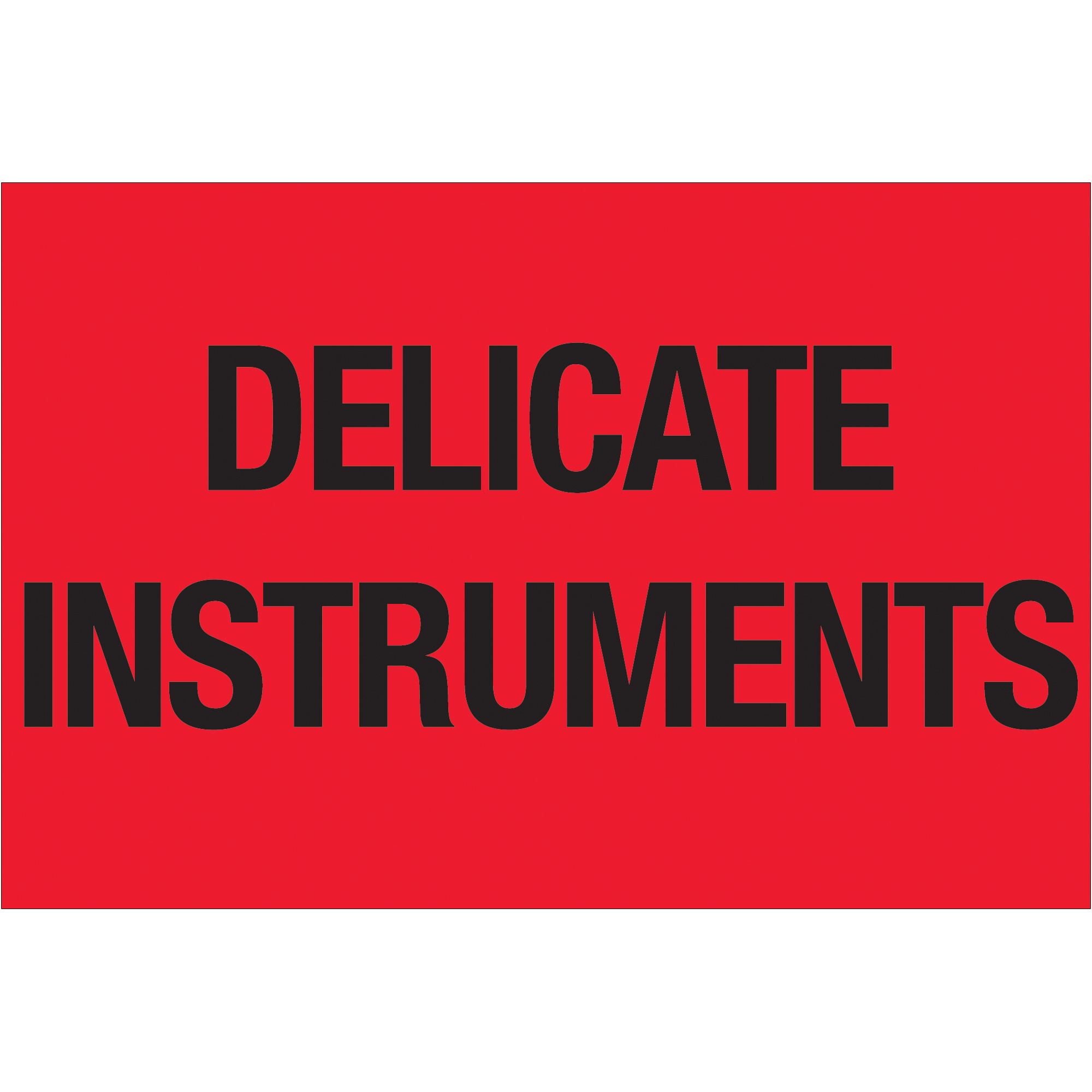 Tape Logic® Labels, "Delicate Instruments", 2" x 3", Fluorescent Red, 500/Roll