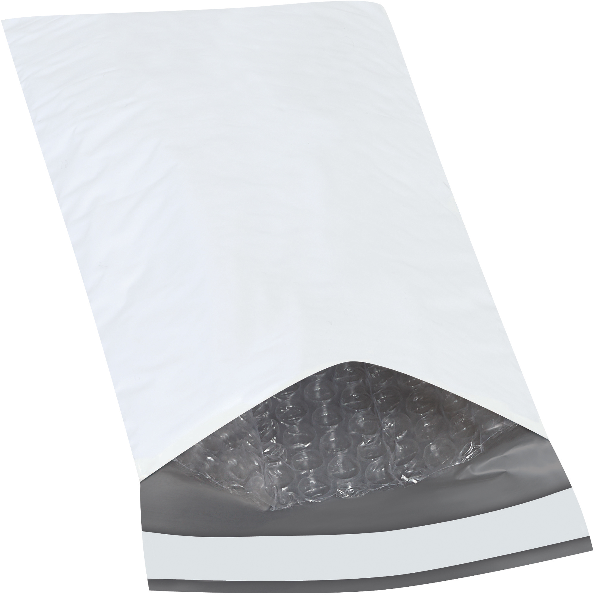 Bubble Lined Poly Mailers, 5" x 10", White, 25/Case