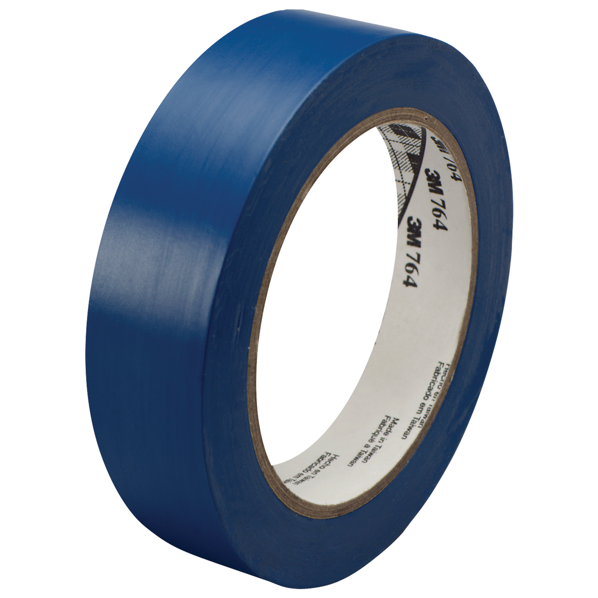 3M™ 764 Vinyl Tape, 5.0 Mil, 1" x 36 yds., Blue, 6/Case
