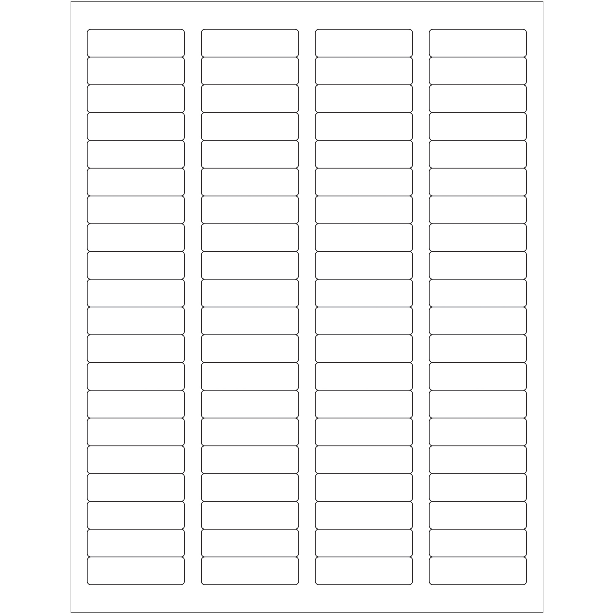 Tape Logic® Laser Labels, Rectangle, 1 3/4" x 1/2", White, 8000/Case
