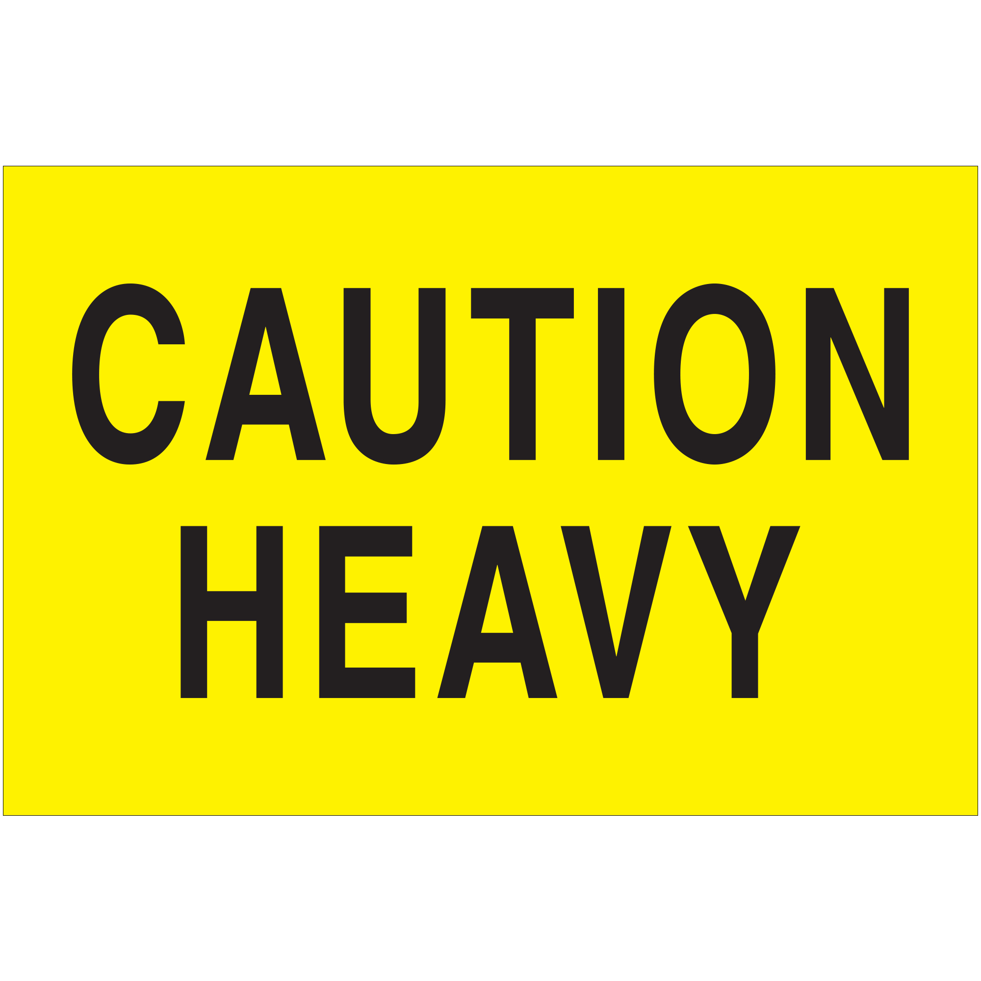 Tape Logic® Labels, "Caution Heavy", 2 x 3", Fluorescent Yellow, 500/Roll